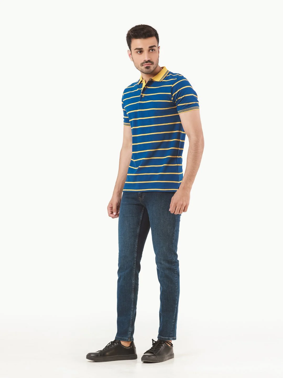 Men's Blue & Yellow Polo Shirt - EMTPS22-022 - Image 4