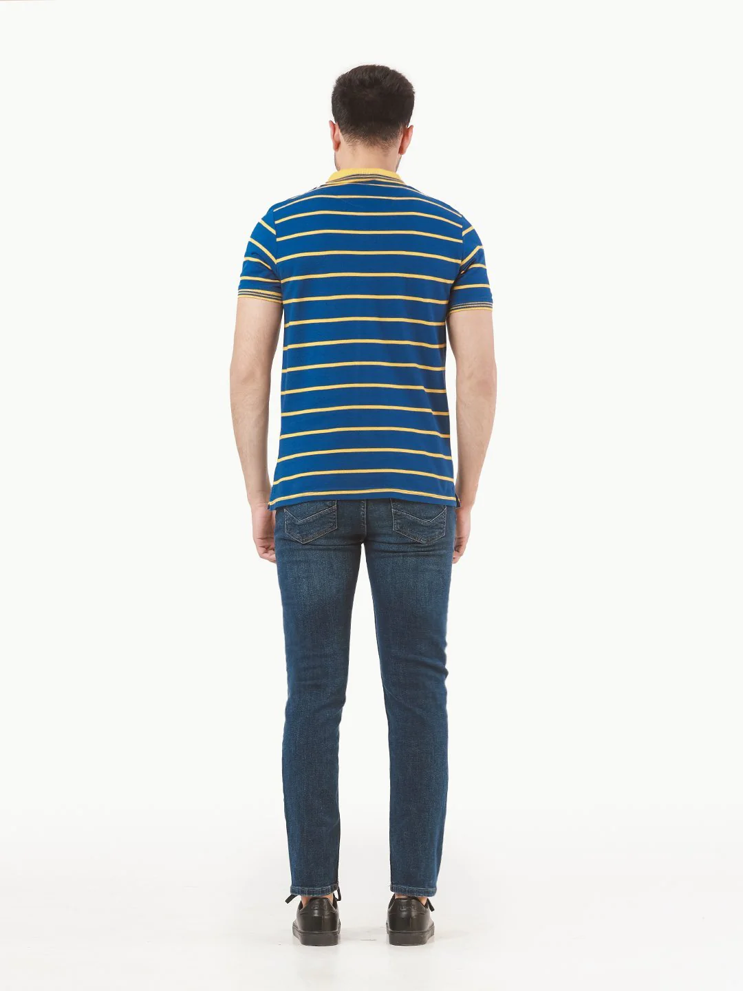 Men's Blue & Yellow Polo Shirt - EMTPS22-022 - Image 5