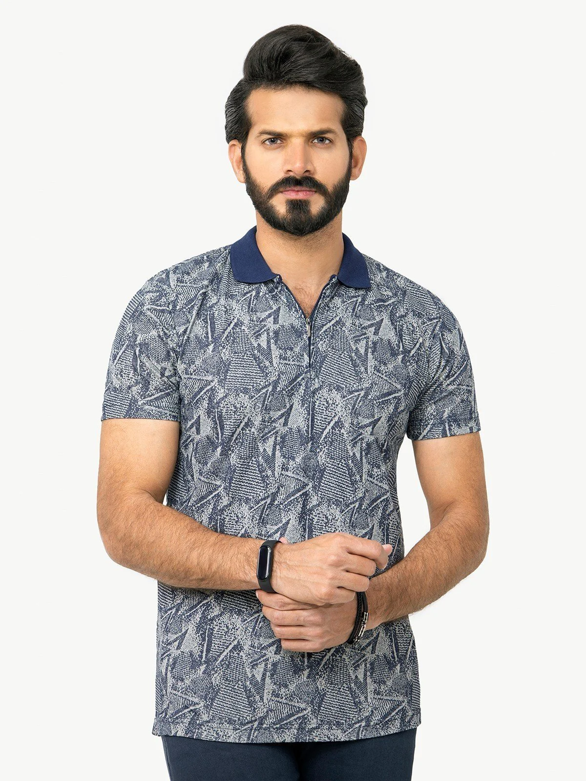 Men's Heather Grey Polo Shirt - EMTPS22-023 - Image 2