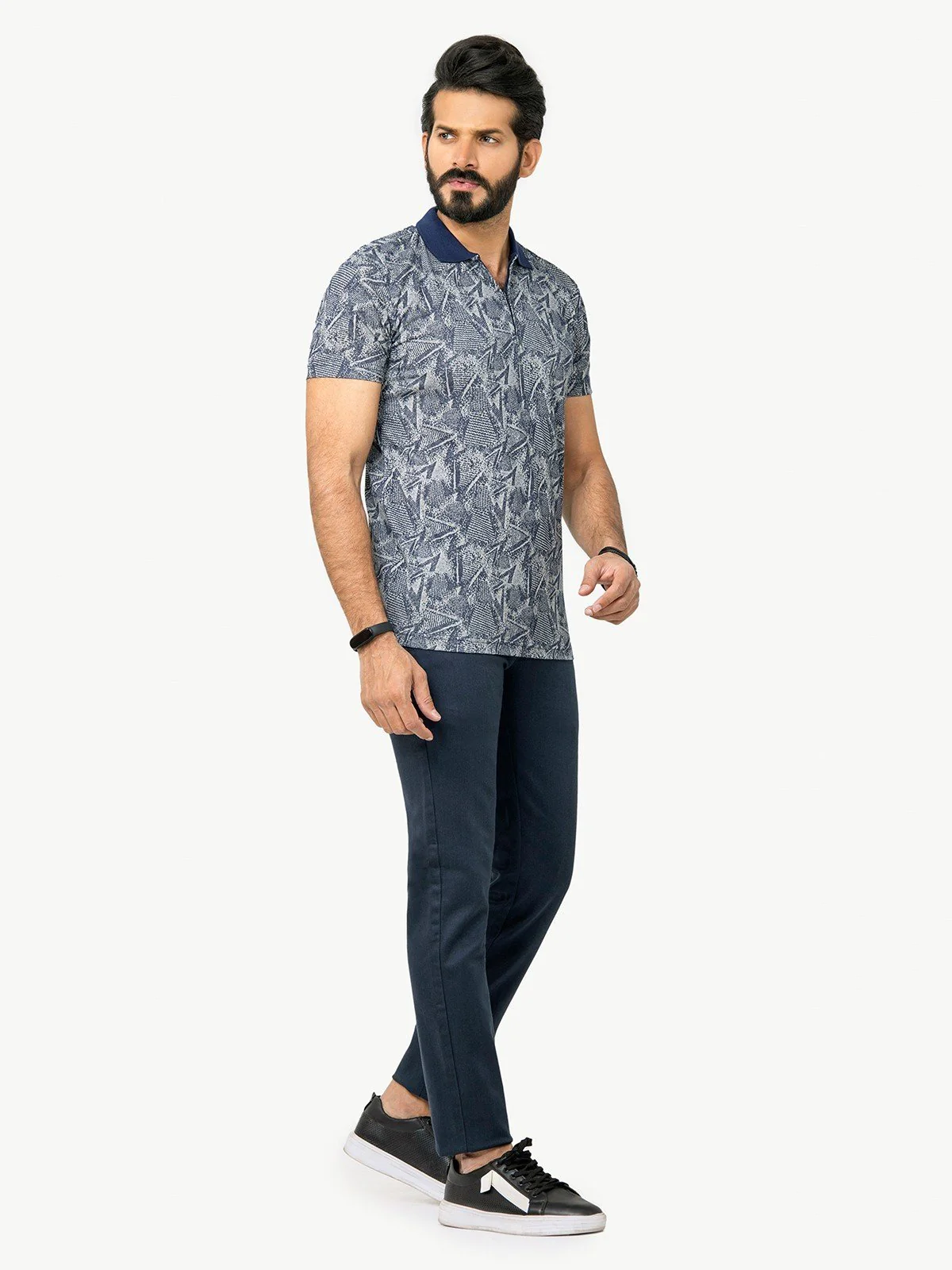 Men's Heather Grey Polo Shirt - EMTPS22-023 - Image 3