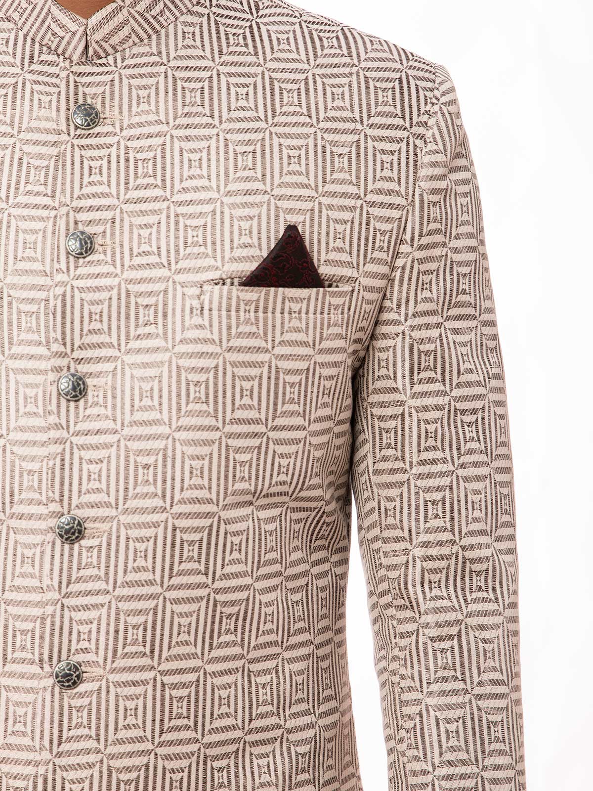 Men's Beige Sherwani - EMTS19-7164 - Image 2
