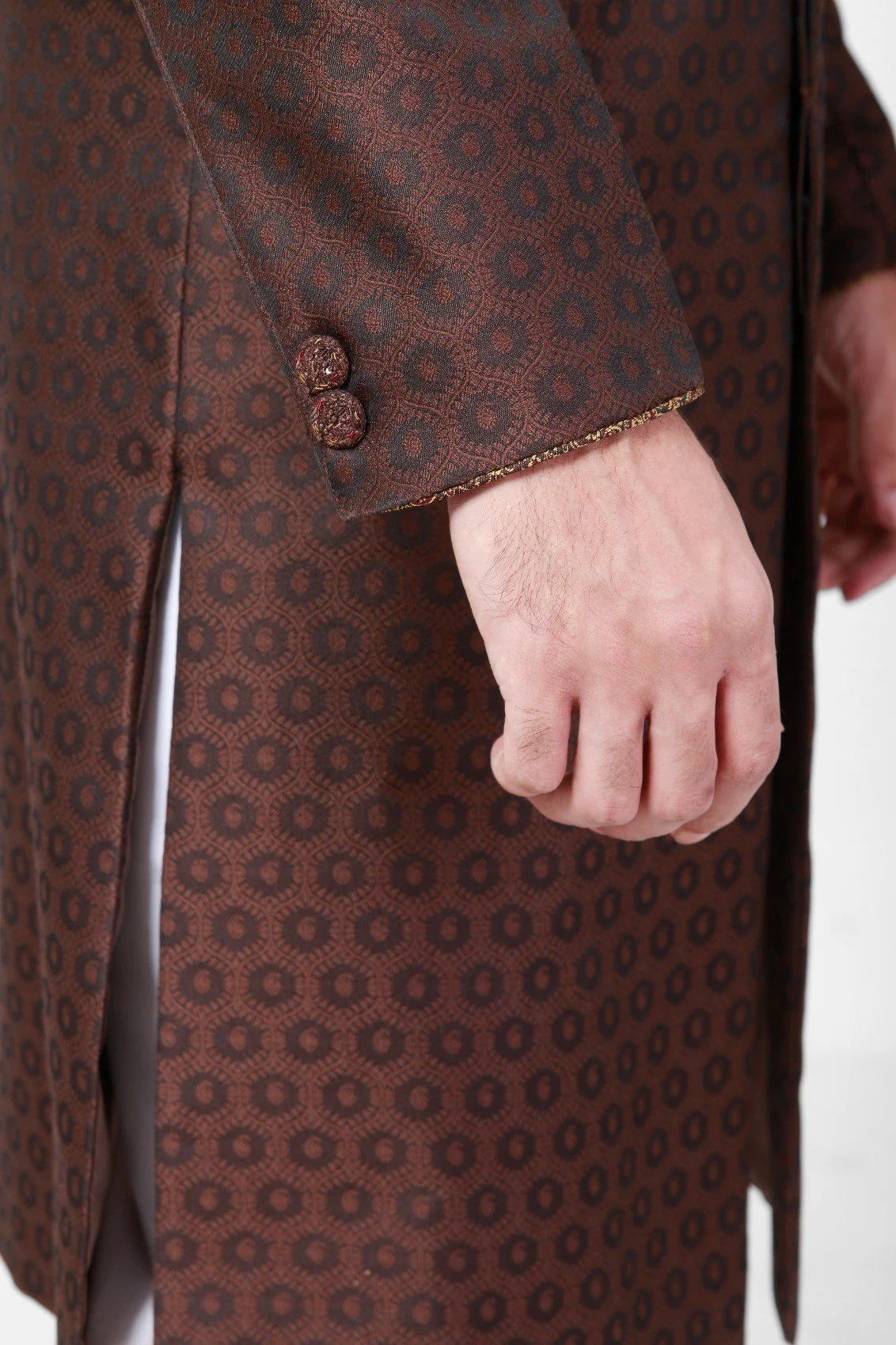 Men's Brown Sherwani - EMTS21-7194 - Image 5