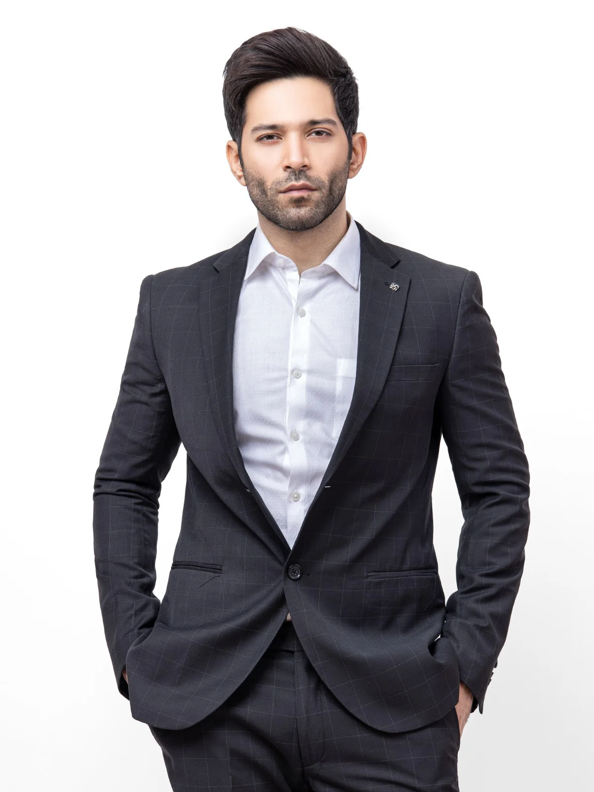Men's Black Single Breast - EMTSB18SF-8094 - Image 3