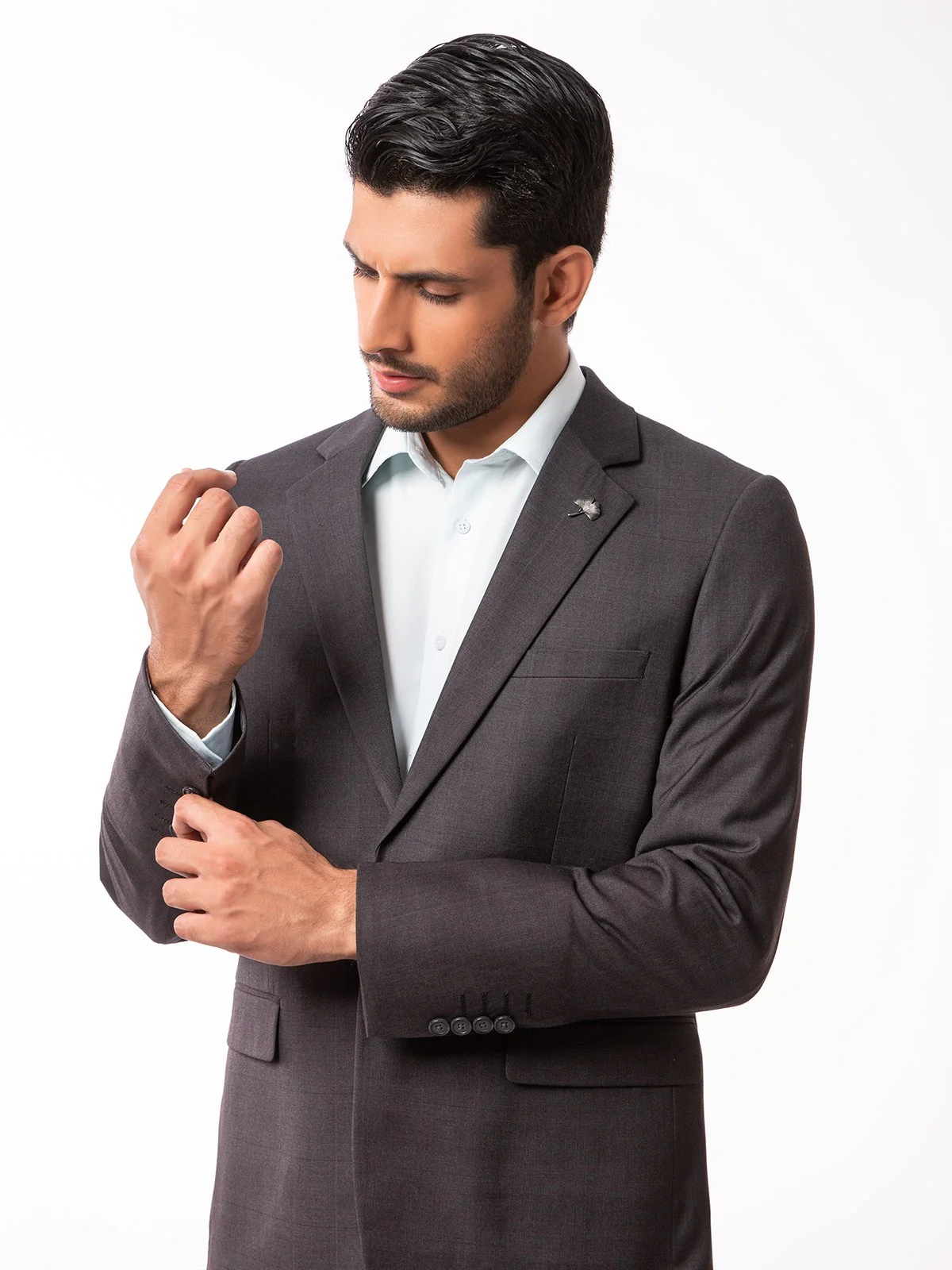 Men's Charcoal Single Breast - EMTSB19-8105 - Image 3