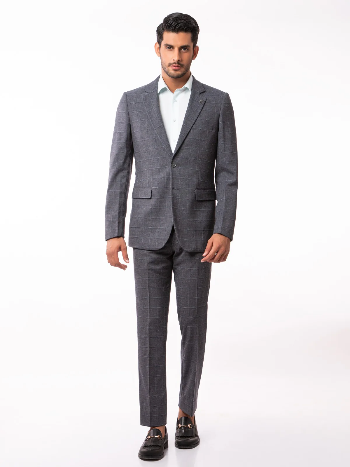 Men's Grey Single Breast - EMTSB19-8107 - Image 3