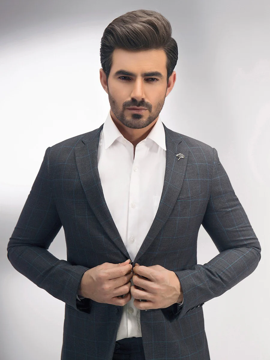 Men's Dark Grey Single Breast - EMTSB19-8116 - Image 4