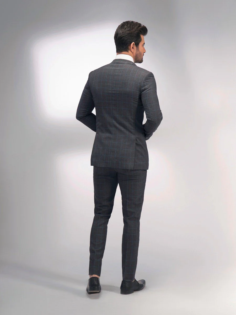 Men's Dark Grey Single Breast - EMTSB19-8116 - Image 5