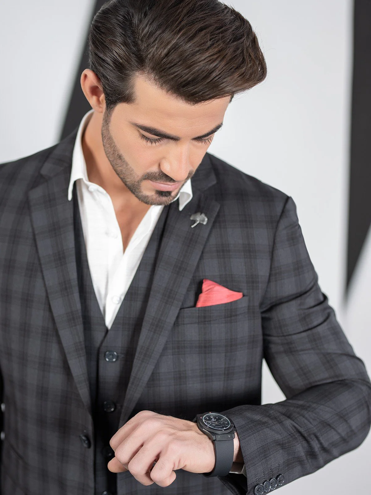 Men's Charcoal Single Breast - EMTSB19-8118 - Image 2