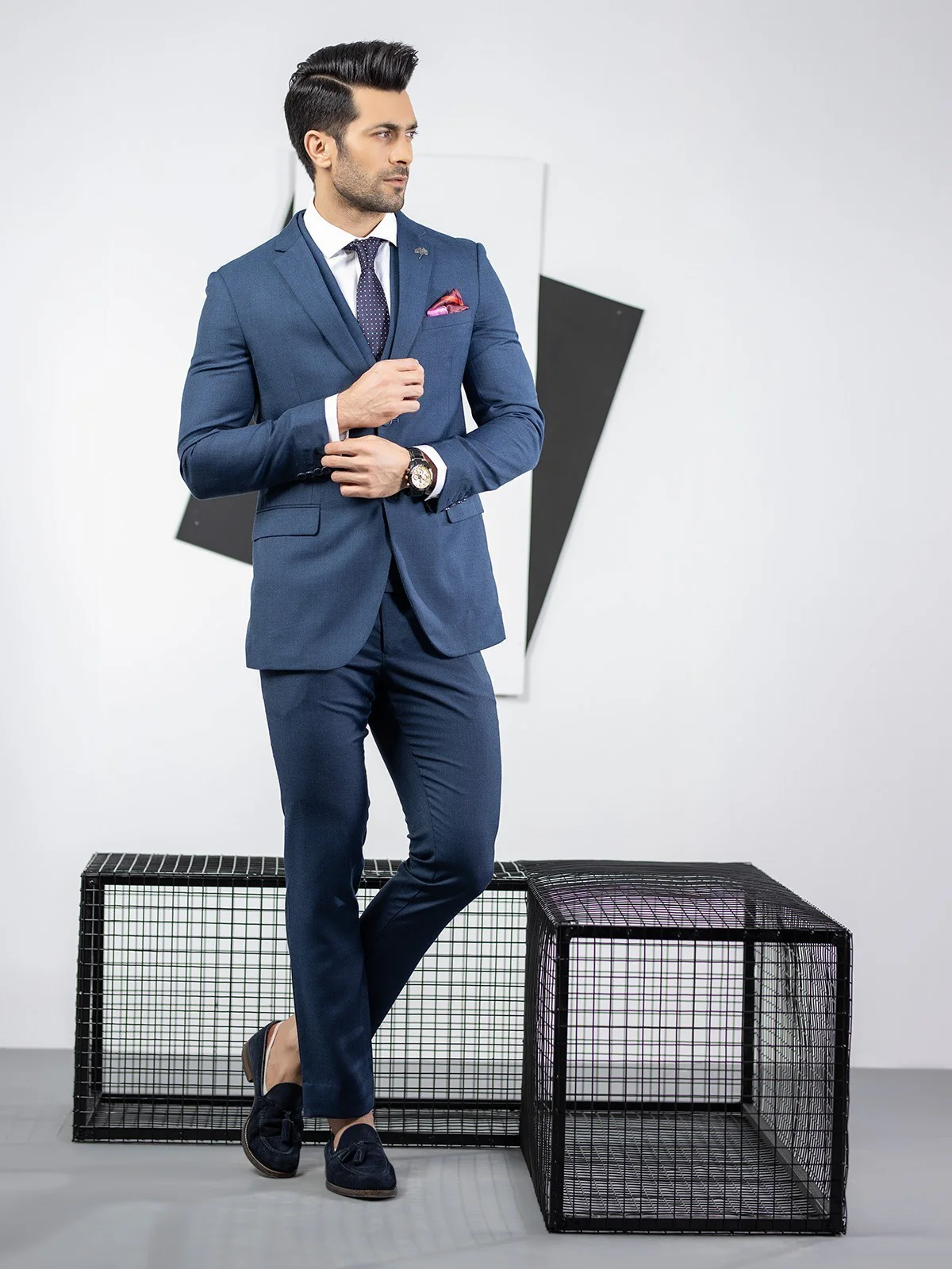 Men's Navy Single Breast - EMTSB19-8119 - Image 4