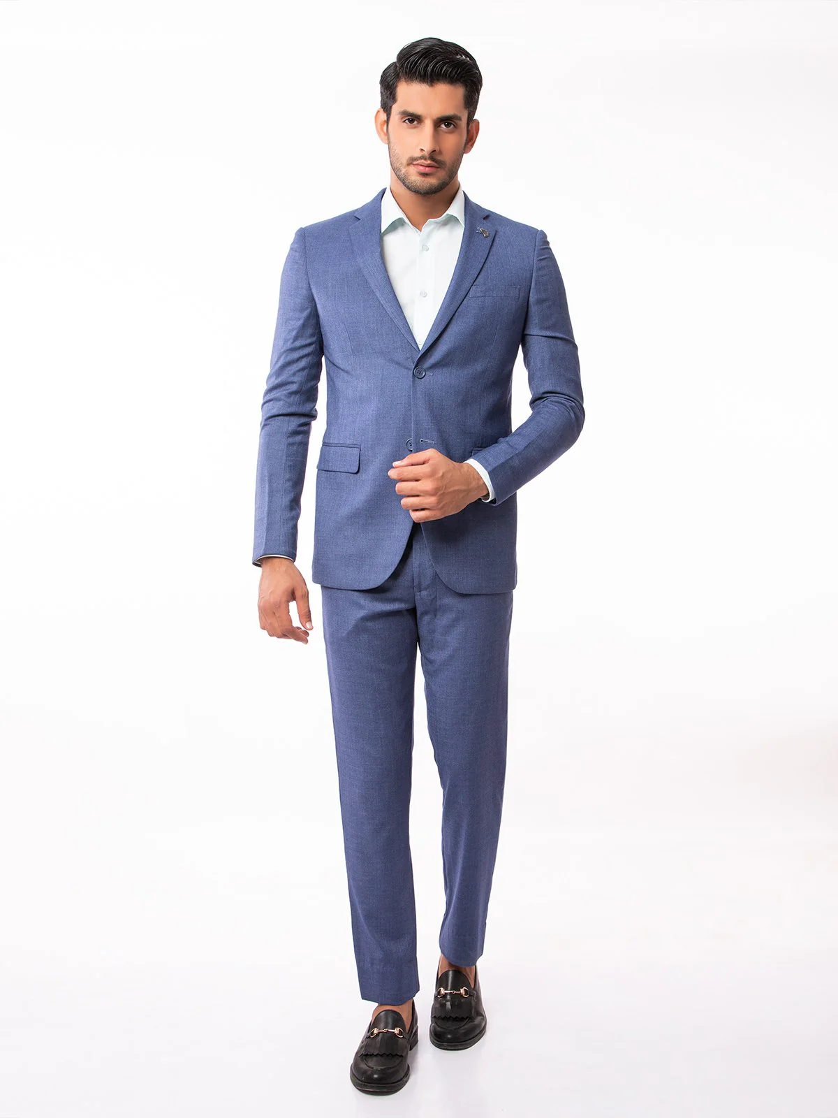Men's Denim Blue Single Breast - EMTSB19SF-8108 - Image 2