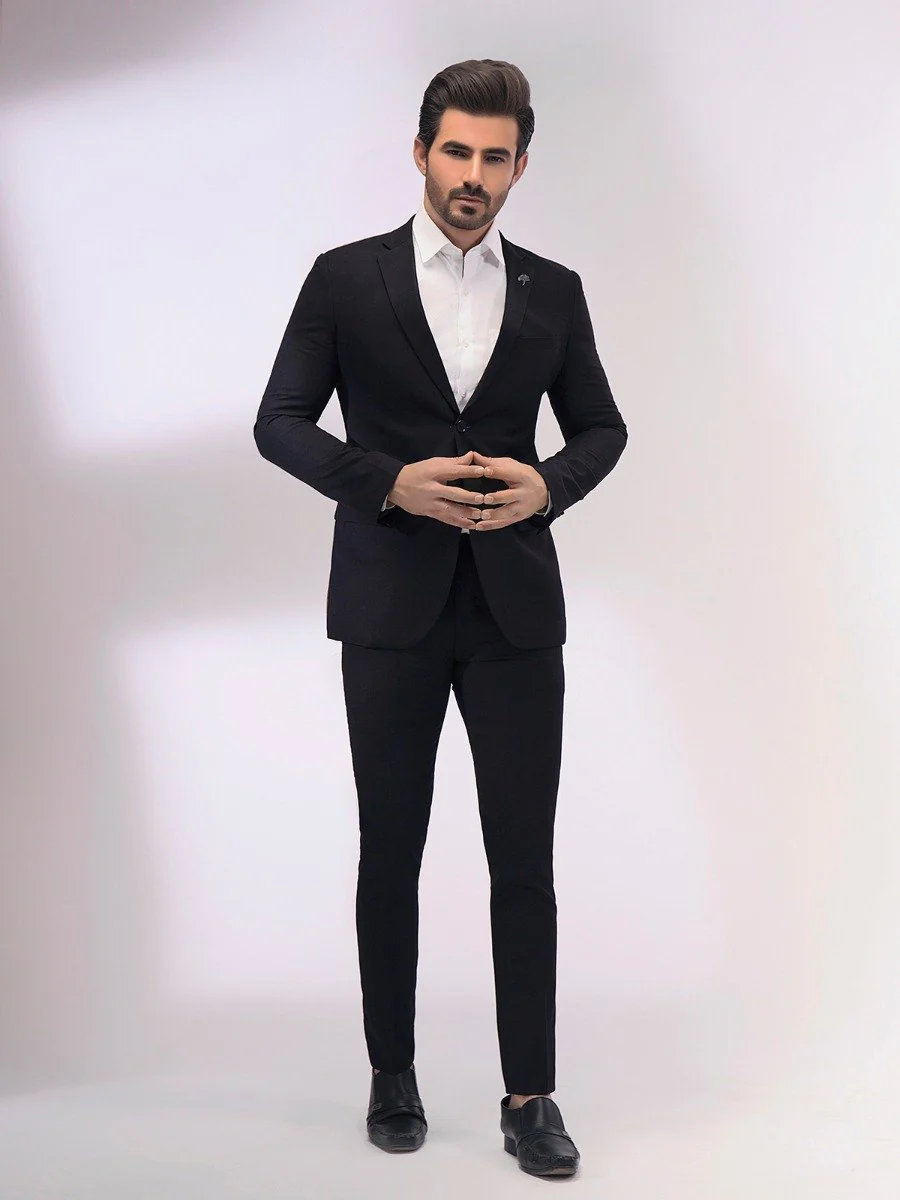 Men's Black Single Breast - EMTSB19SF-8109