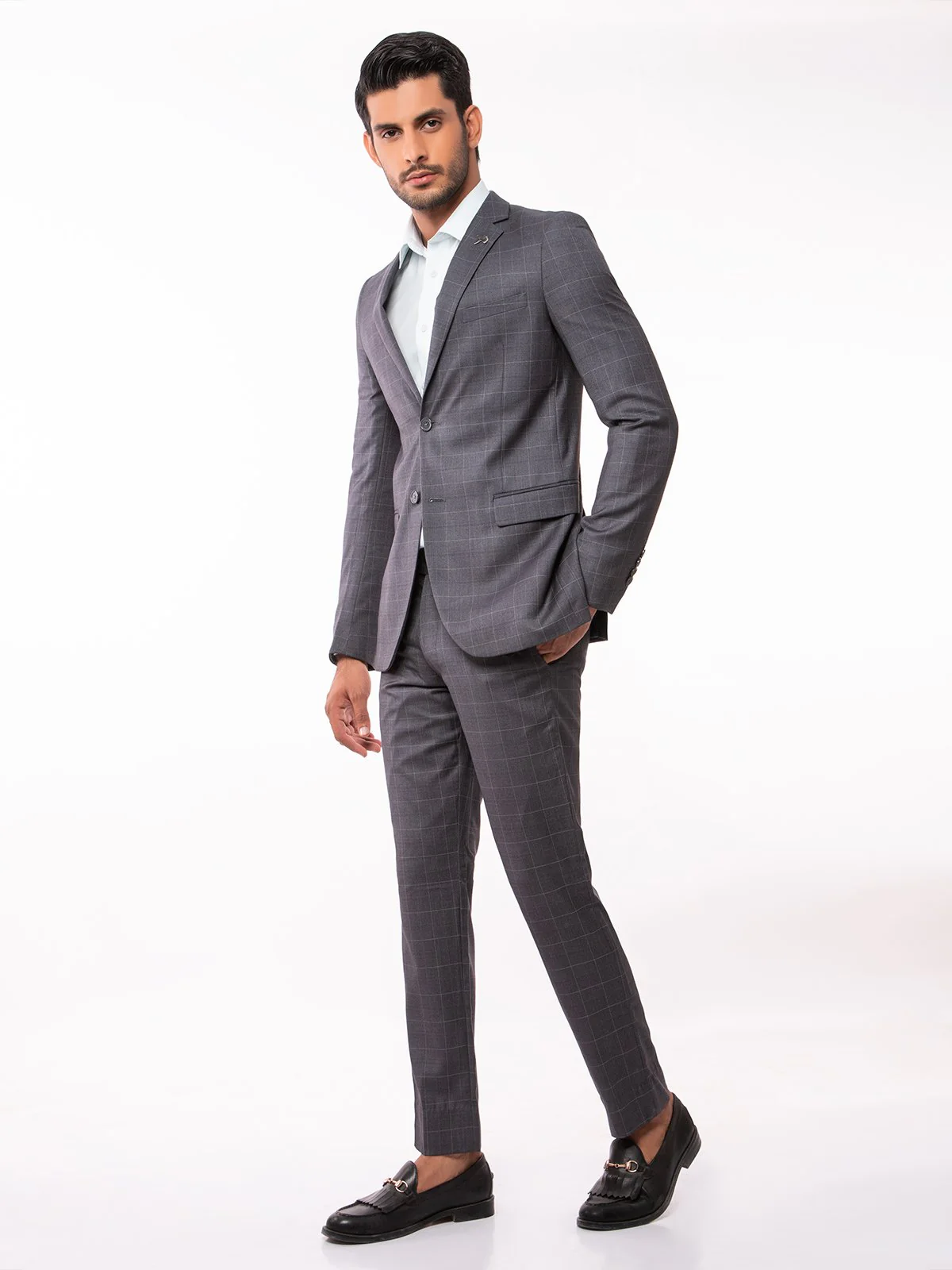 Men's Grey Single Breast - EMTSB19SF-8110 - Image 2