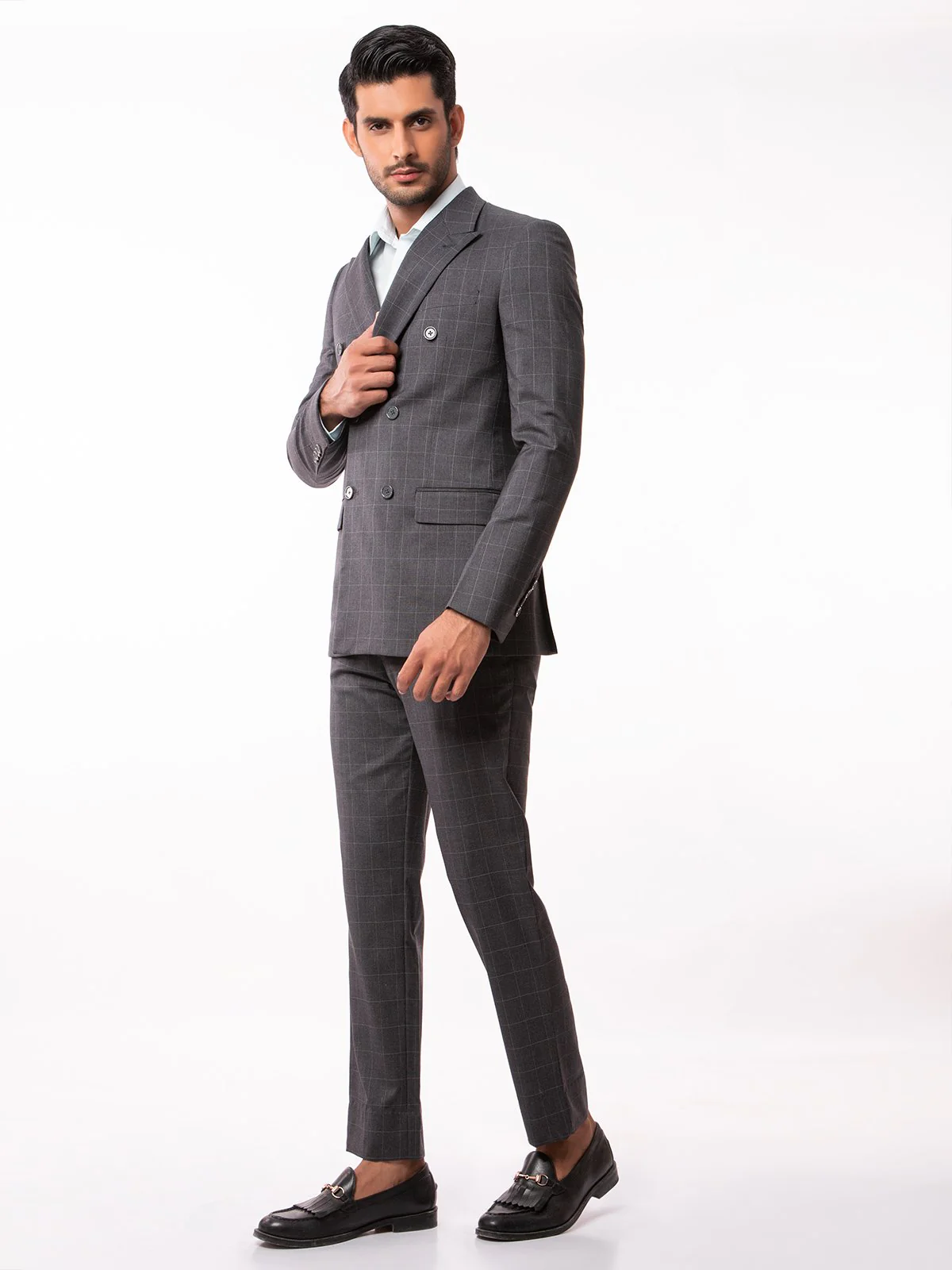 Men's Charcoal Grey Single Breast - EMTSB19SF-8121 - Image 2