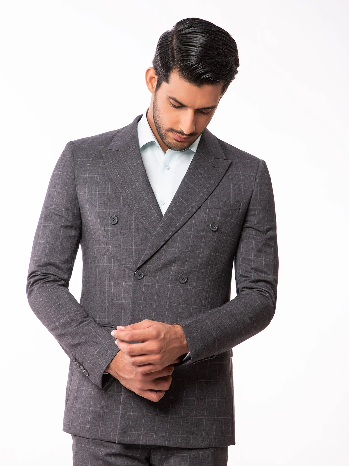 Men's Charcoal Grey Single Breast - EMTSB19SF-8121 - Image 3
