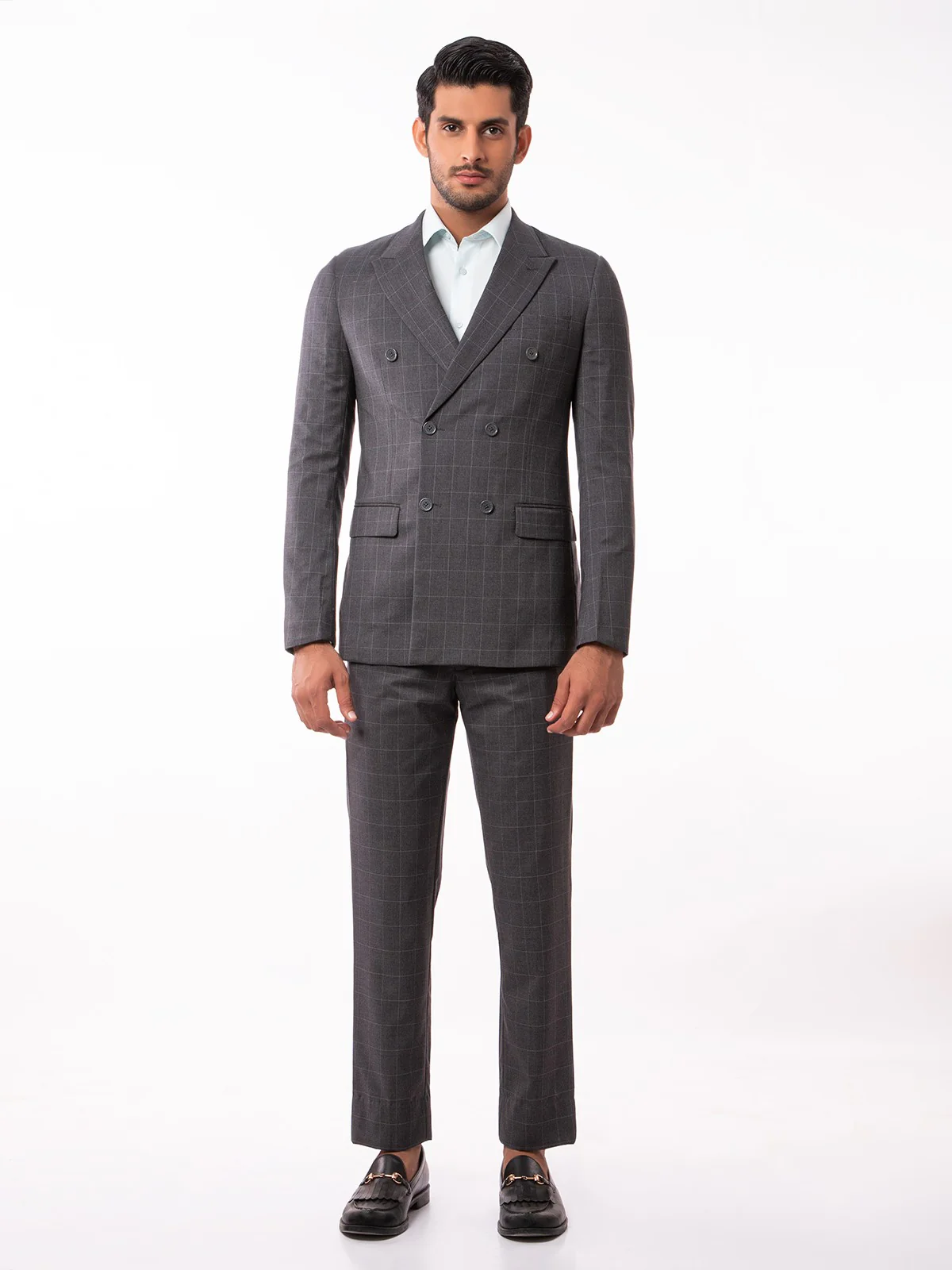Men's Charcoal Grey Single Breast - EMTSB19SF-8121 - Image 4