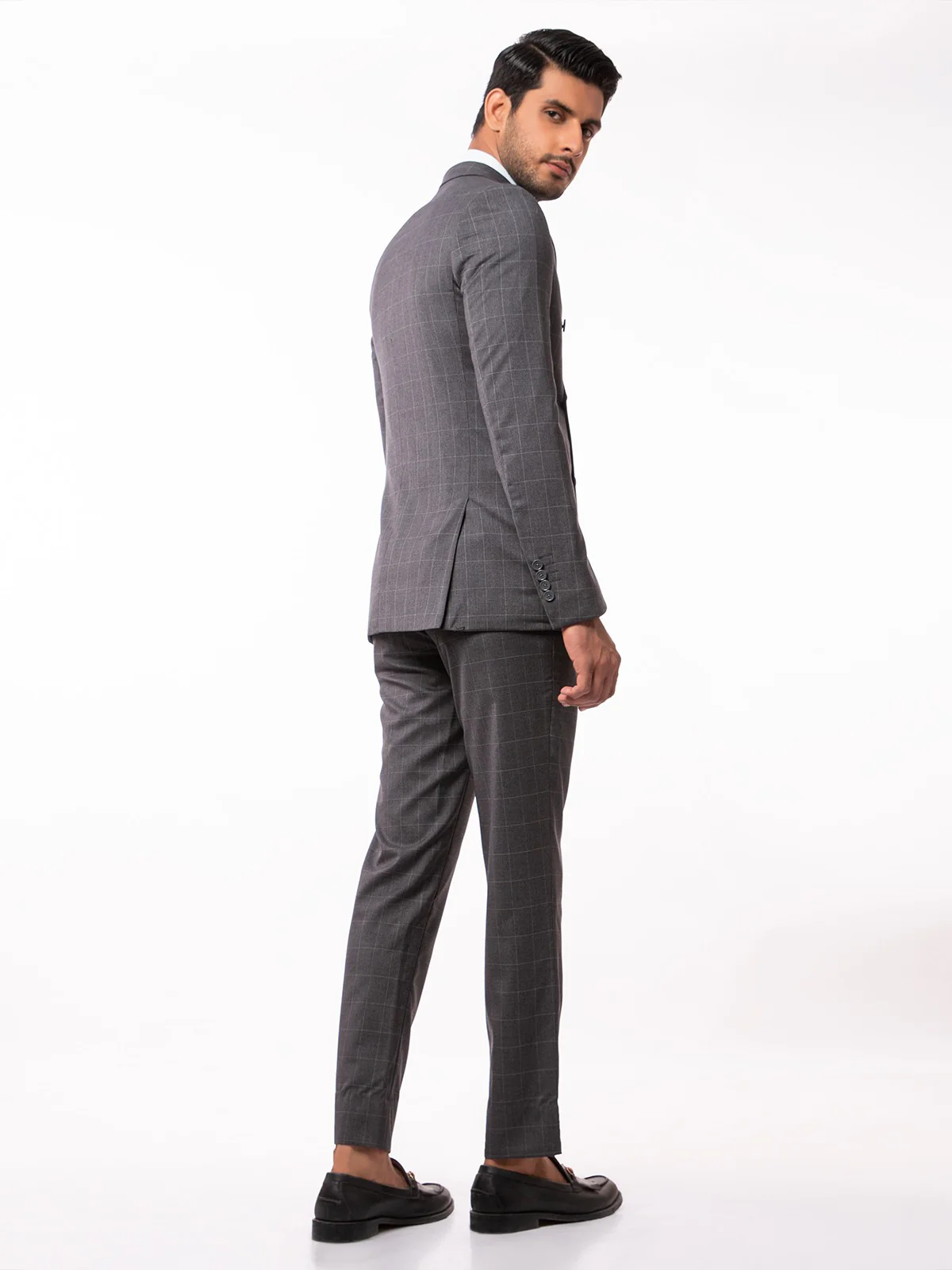 Men's Charcoal Grey Single Breast - EMTSB19SF-8121 - Image 5