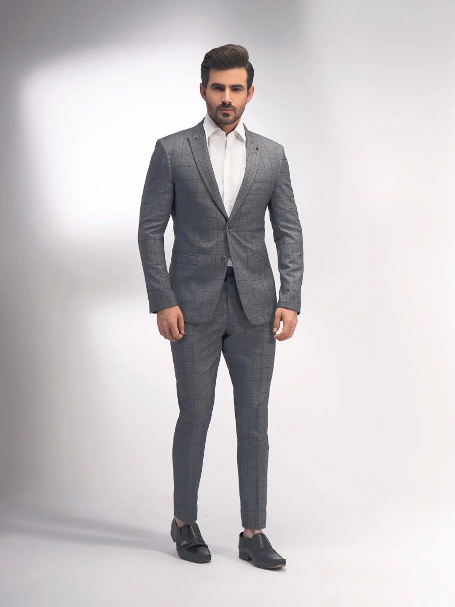 Men's Grey Single Breast - EMTSB20-8124