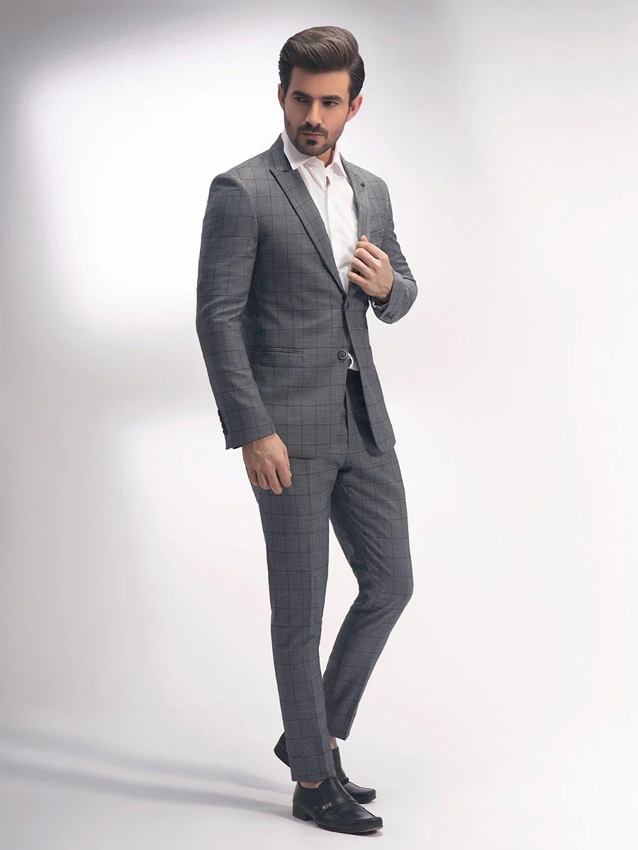 Men's Grey Single Breast - EMTSB20-8124 - Image 2