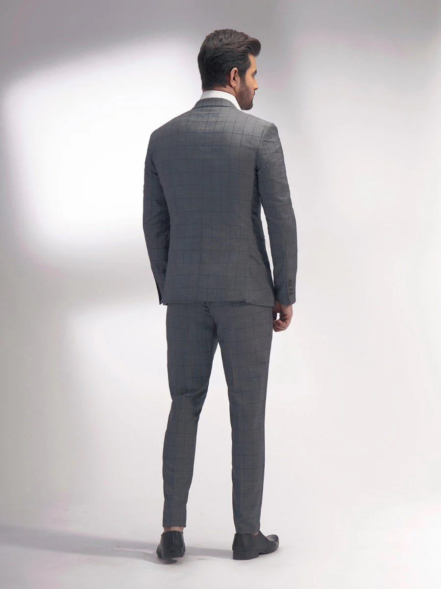 Men's Grey Single Breast - EMTSB20-8124 - Image 4