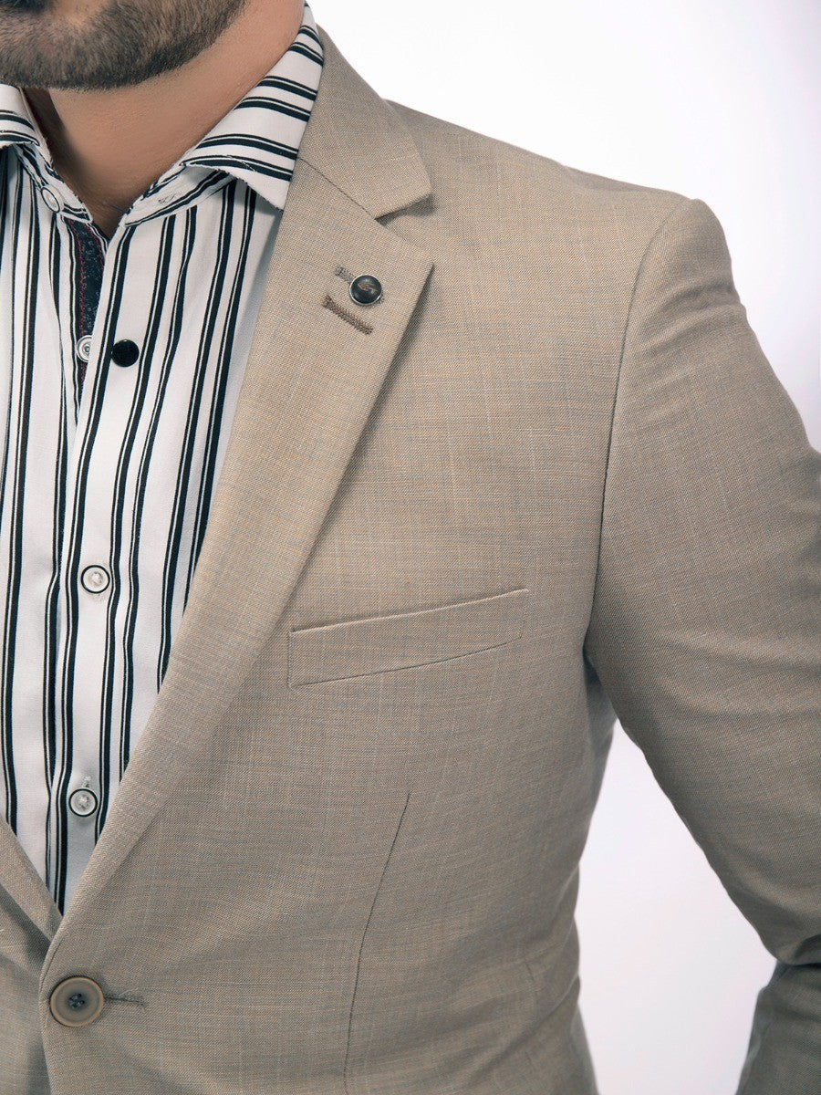 Men's Beige Single Breast - EMTSB20-8126 - Image 3