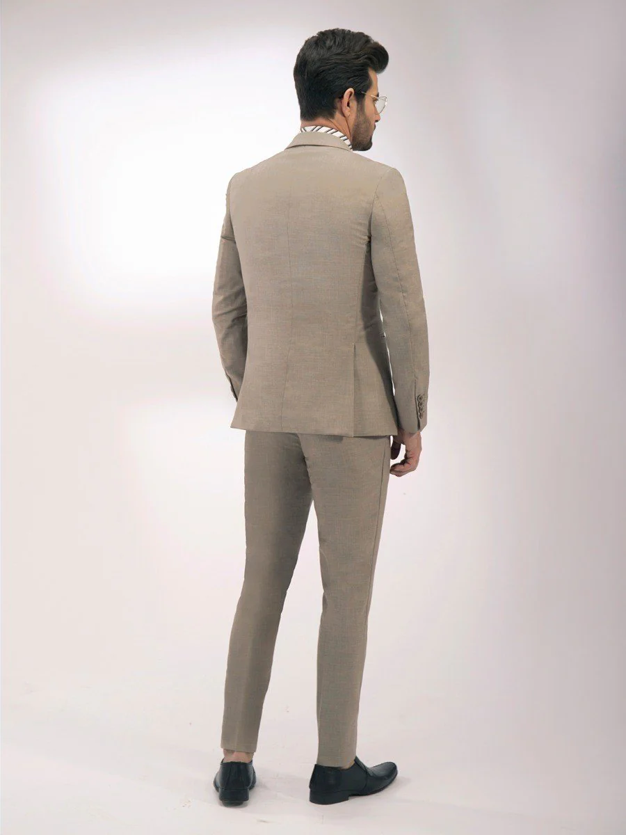 Men's Beige Single Breast - EMTSB20-8126 - Image 4