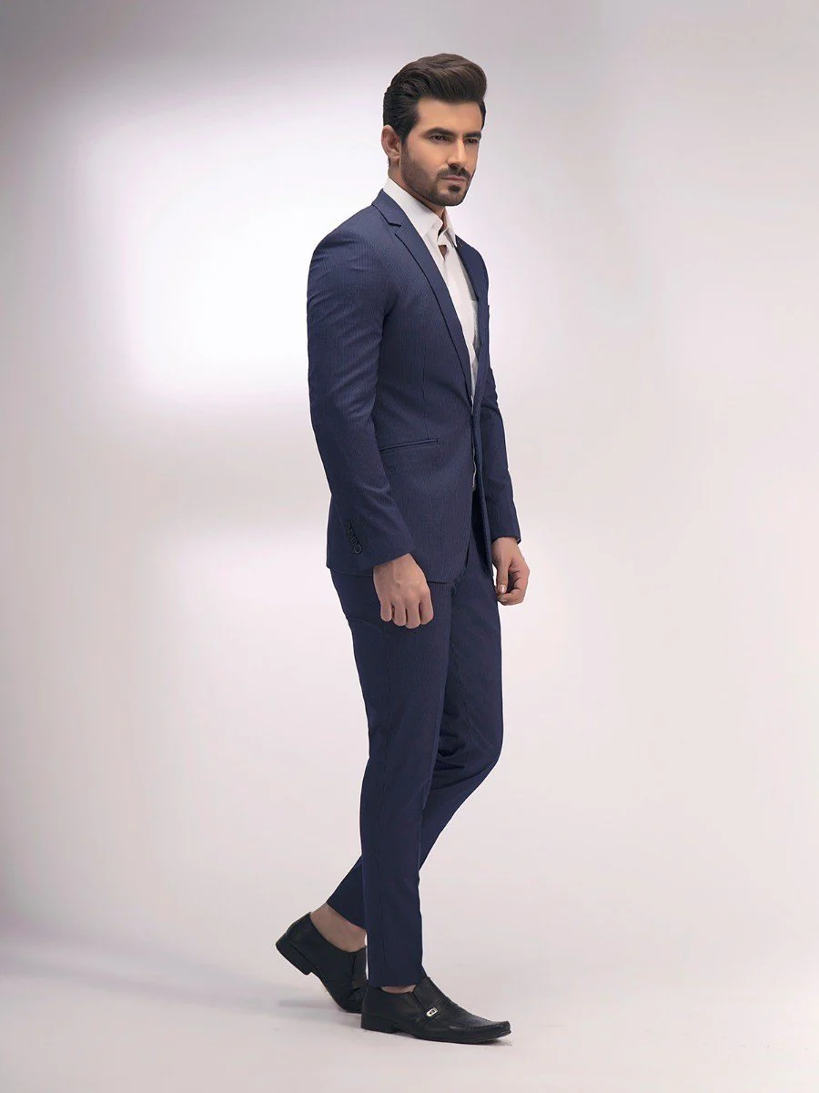 Men's Navy Blue Single Breast - EMTSB20-8129 - Image 2