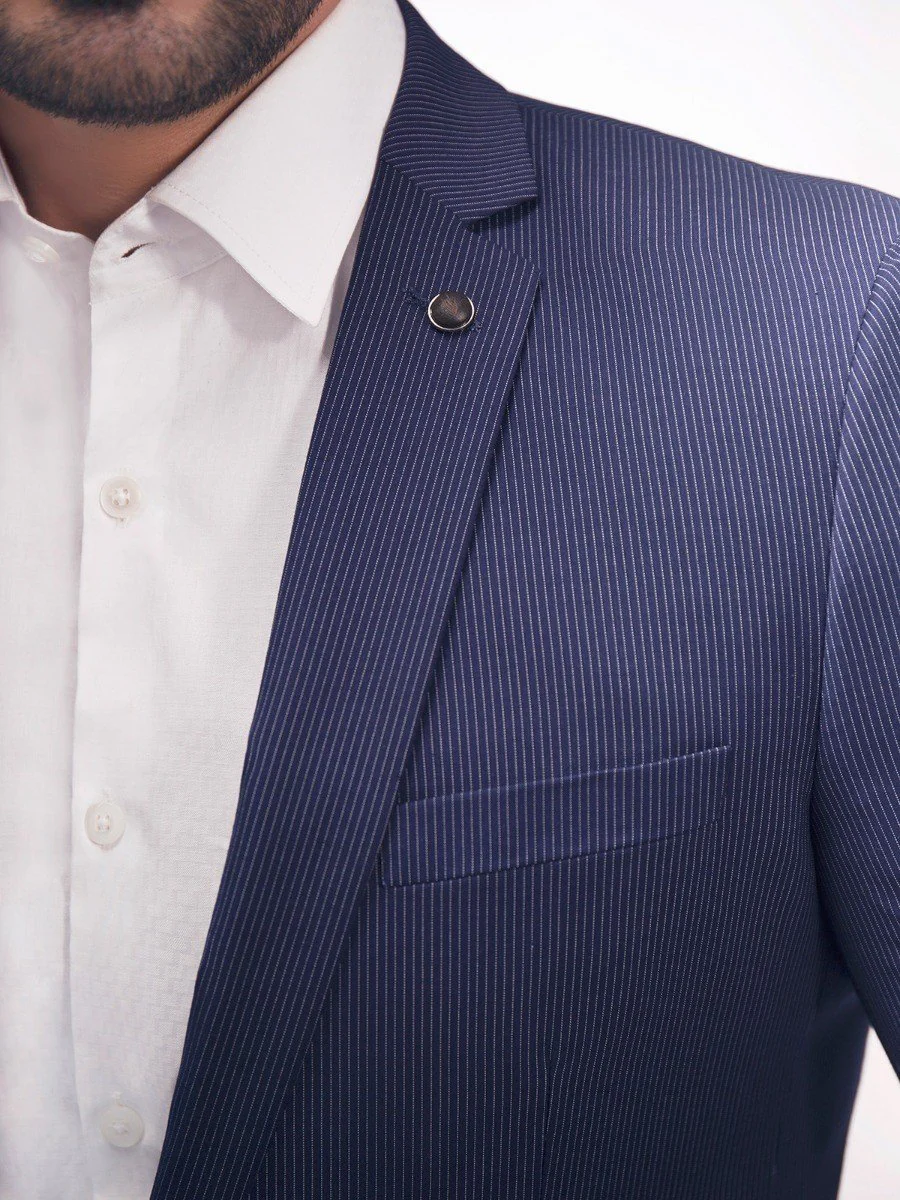 Men's Navy Blue Single Breast - EMTSB20-8129 - Image 3