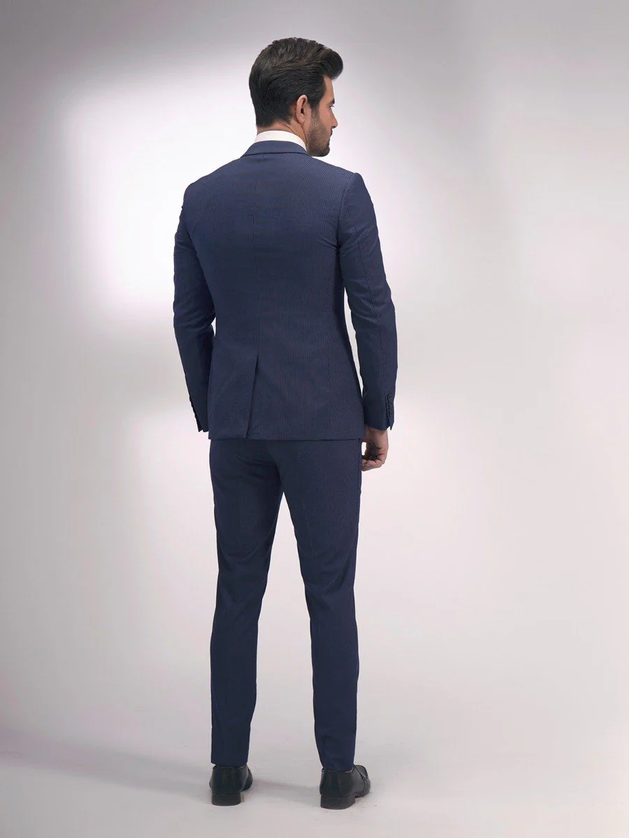 Men's Navy Blue Single Breast - EMTSB20-8129 - Image 4