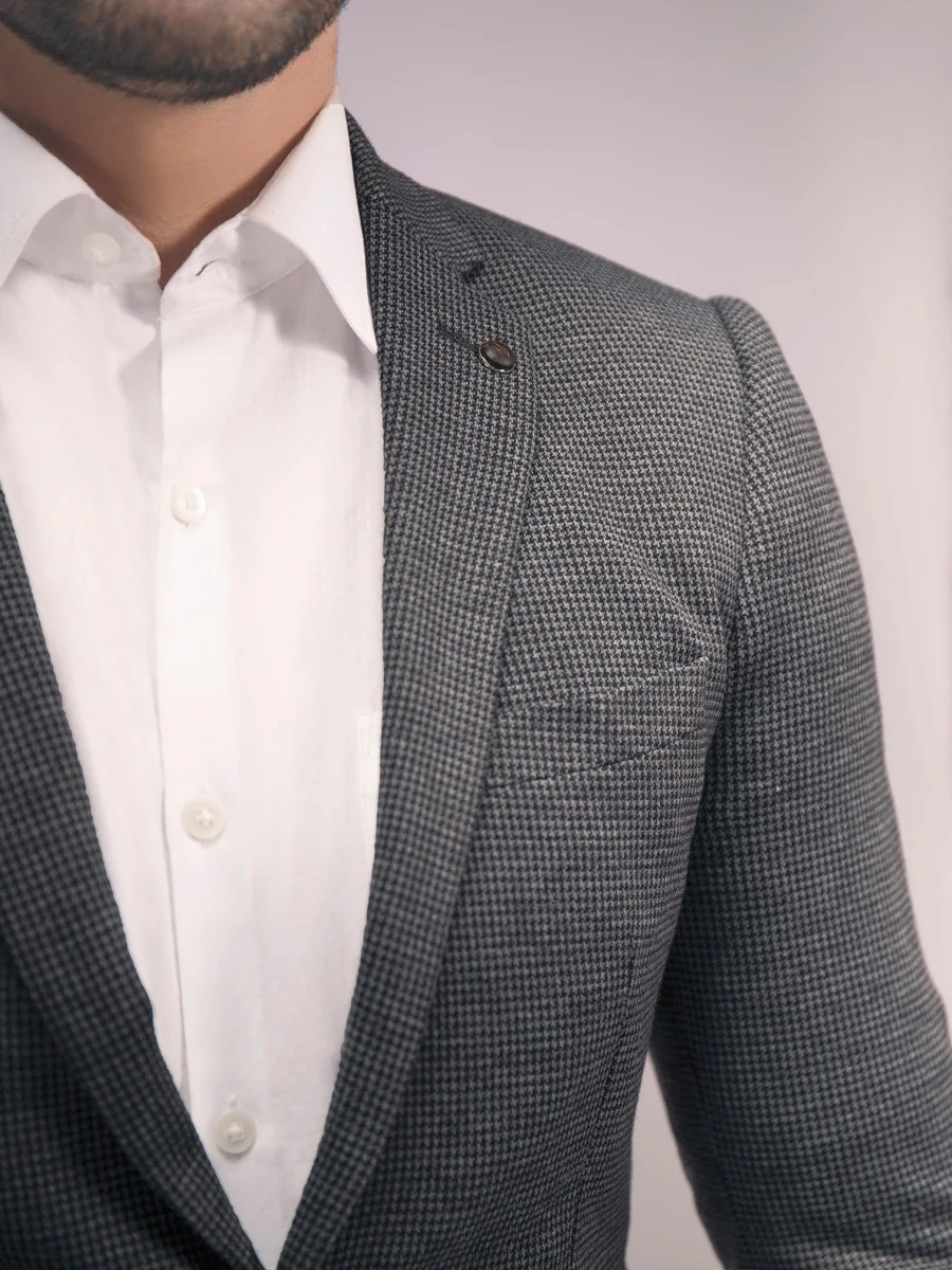 Men's Charcoal Grey Single Breast - EMTSB20-8134 - Image 4