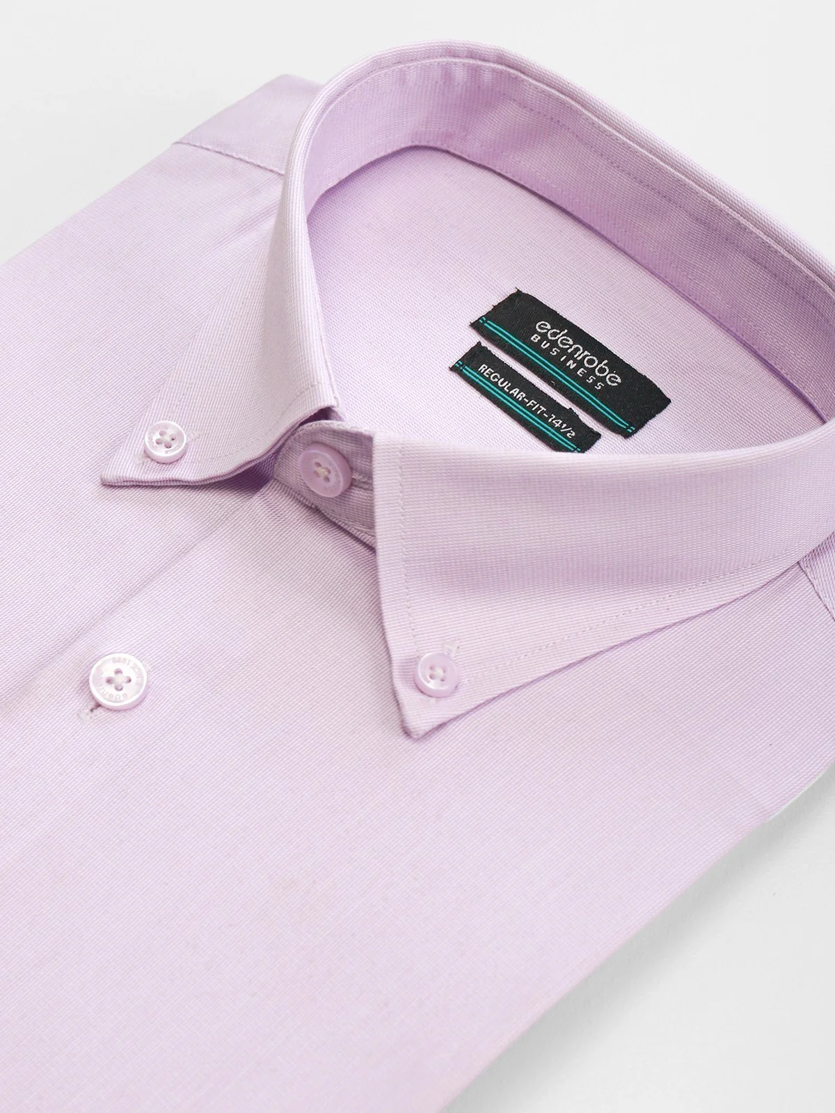 Men's Light Lavender Textured Shirt - EMTSB21-023 - Image 2