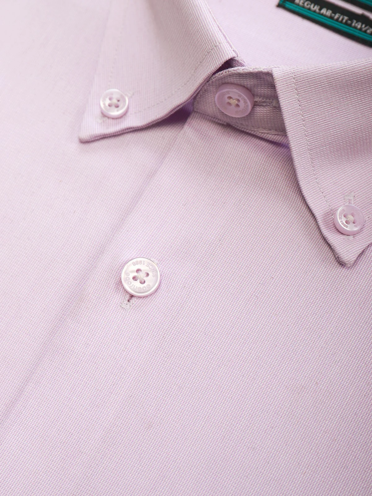 Men's Light Lavender Textured Shirt - EMTSB21-023 - Image 3