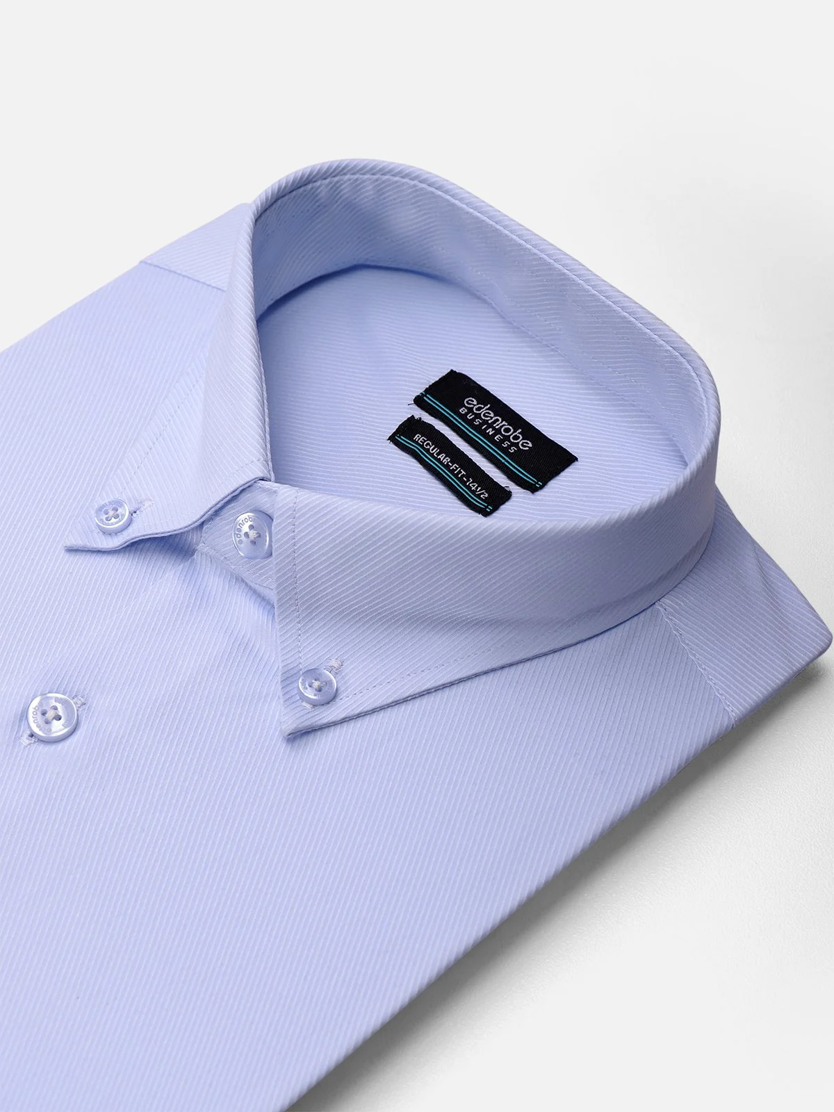 Men's Light Blue Textured Shirt - EMTSB21-026 - Image 2