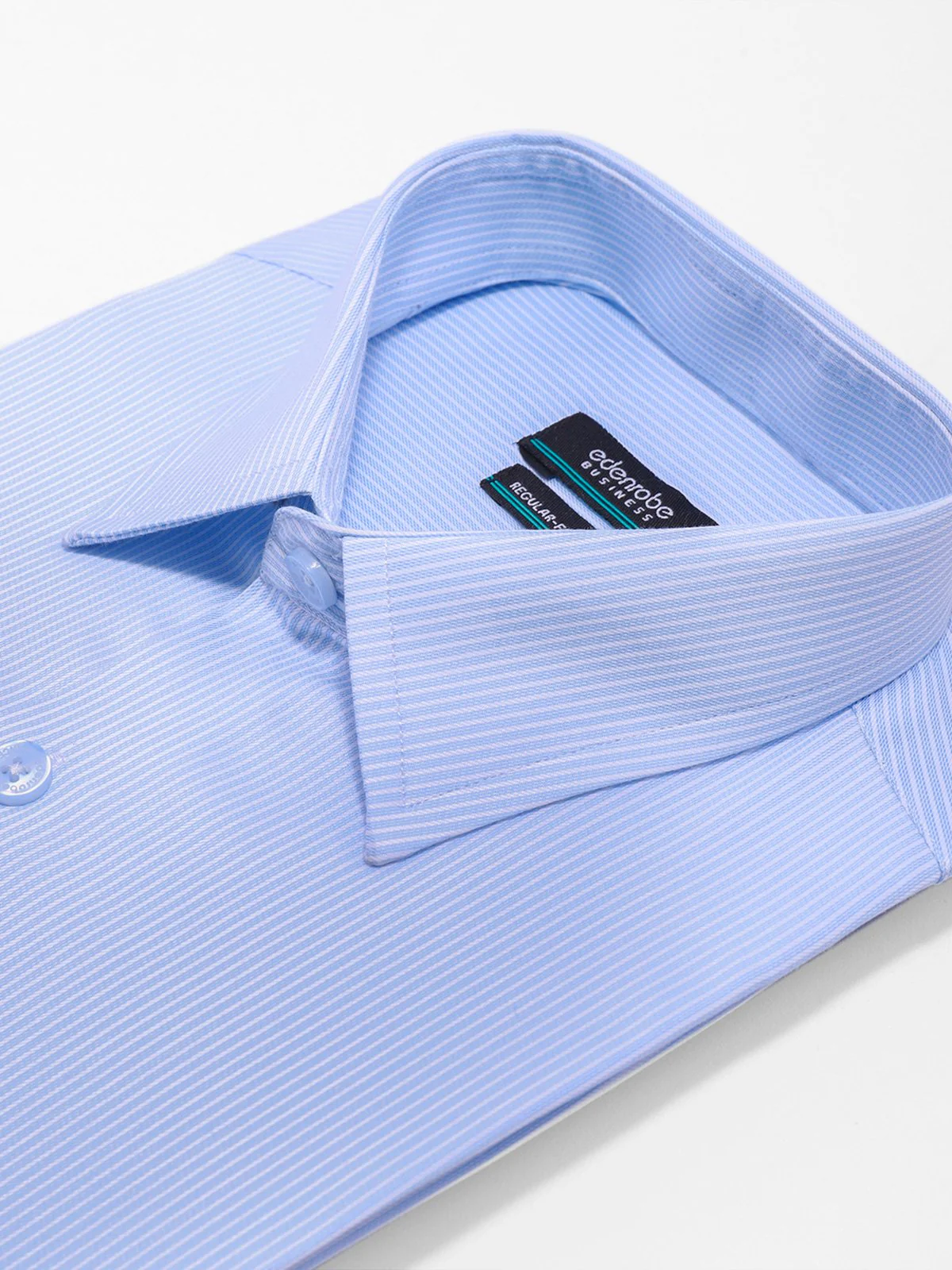 Men's Sky Blue Striped Shirt - EMTSB21-027 - Image 2