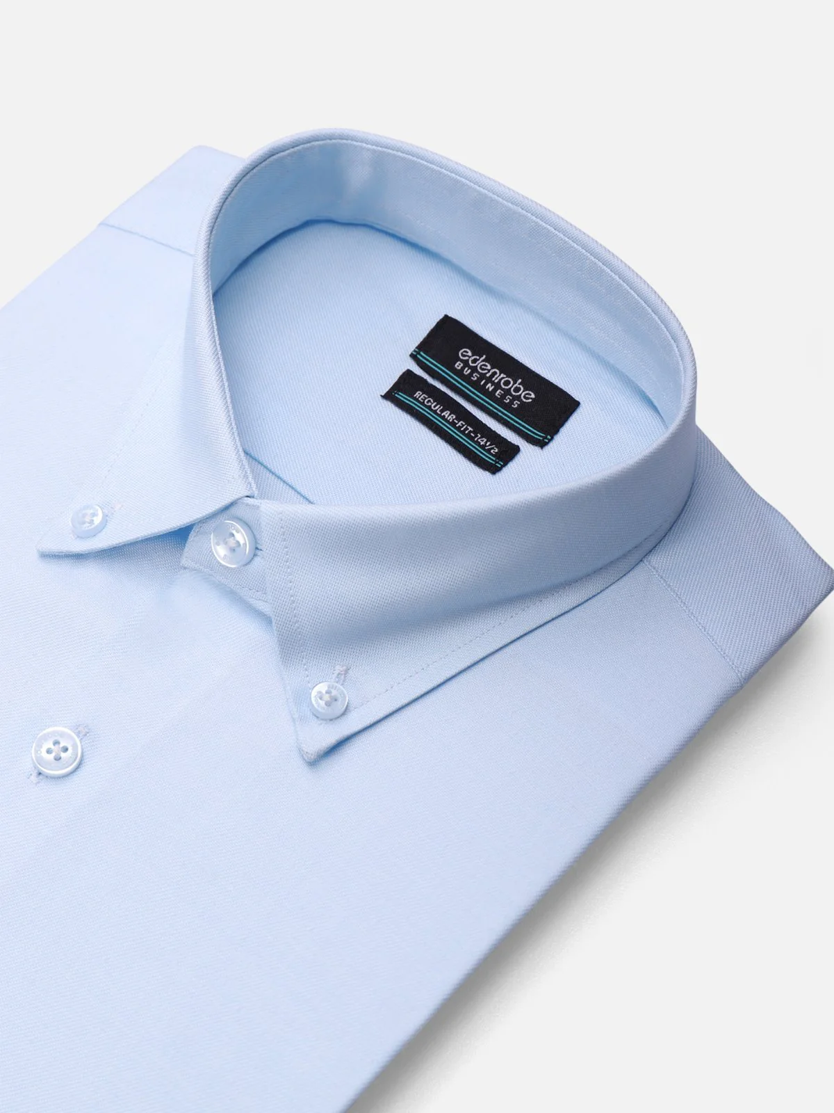 Men's Ice Blue Plain Shirt - EMTSB21-031 - Image 2