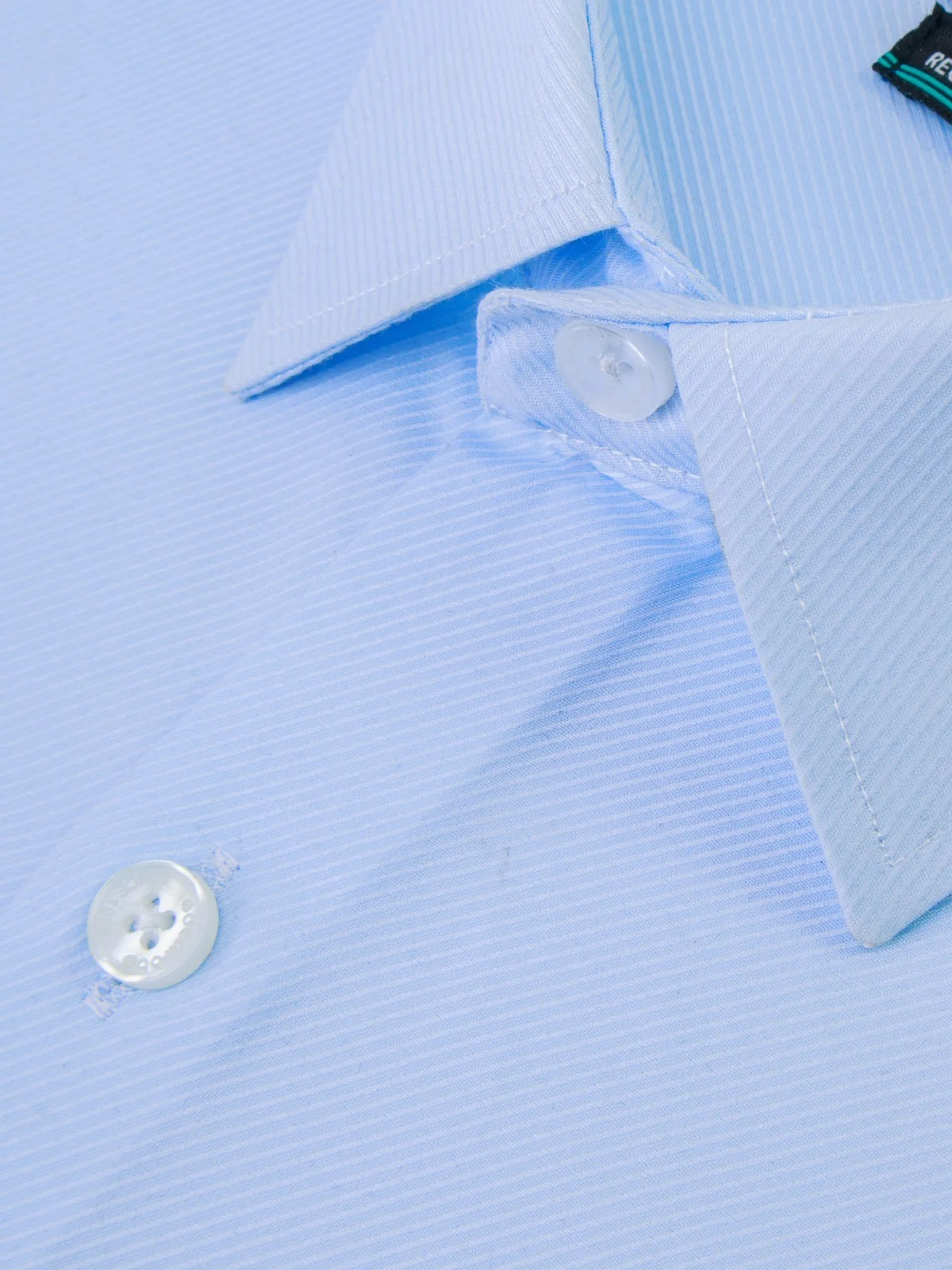 Men's Light Blue Textured Shirt - EMTSB21-034 - Image 2