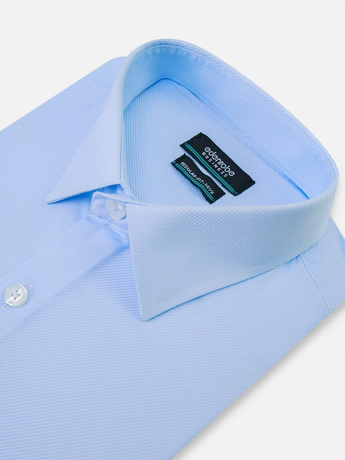 Men's Light Blue Textured Shirt - EMTSB21-034 - Image 3