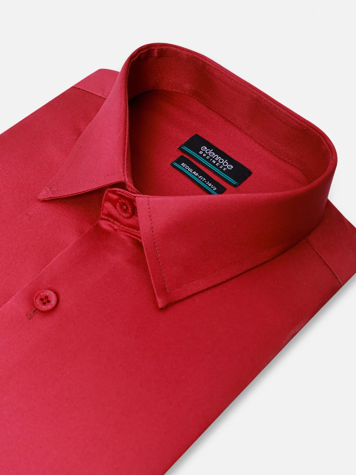 Men's Maroon Plain Shirt - EMTSB21-035 - Image 2