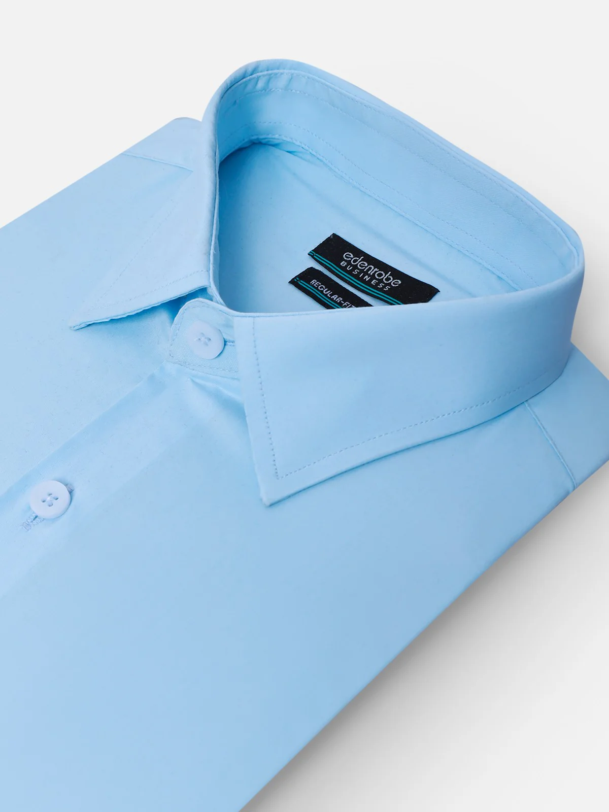 Men's Light Blue Plain Shirt - EMTSB21-040 - Image 2