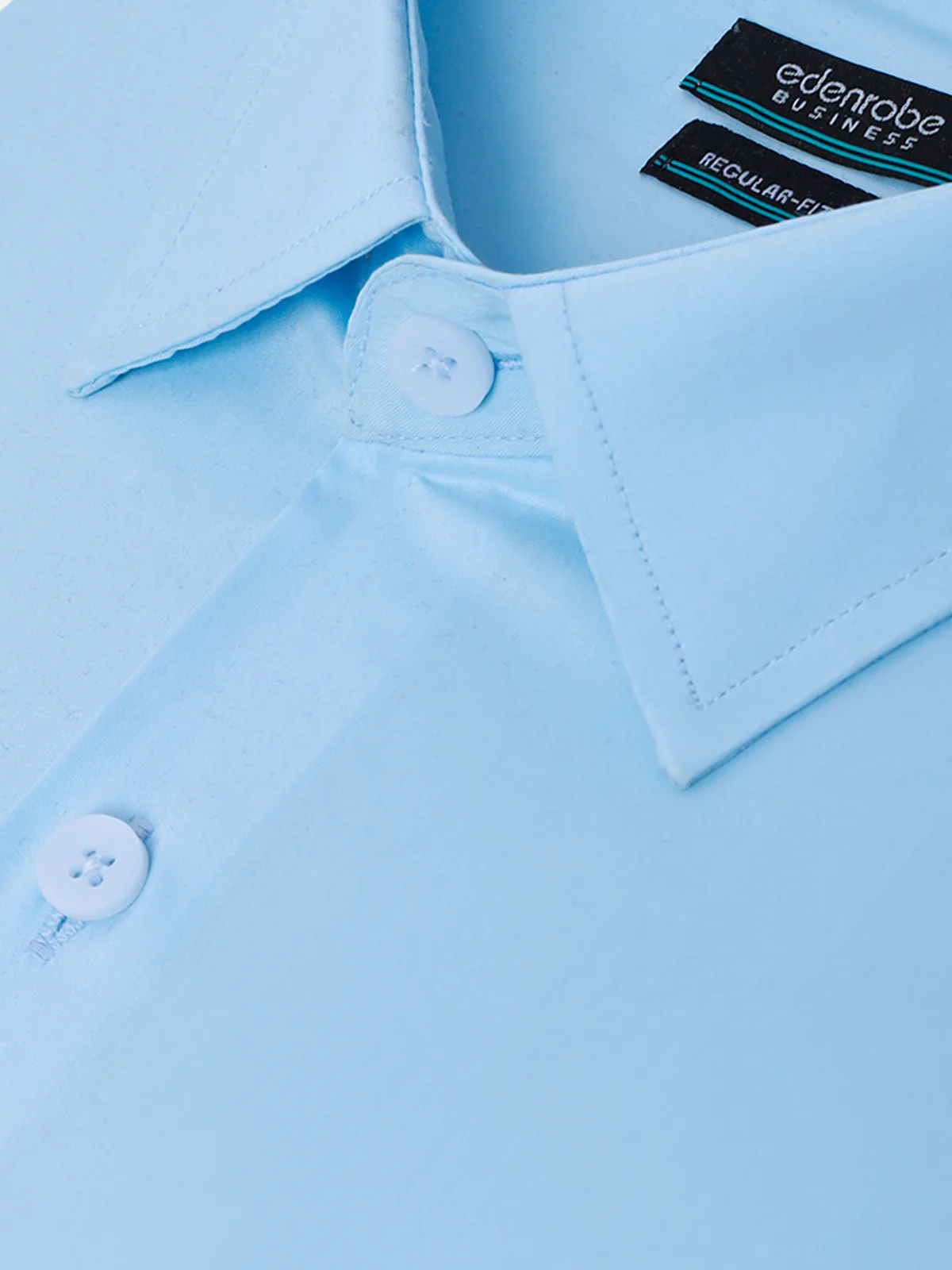 Men's Light Blue Plain Shirt - EMTSB21-040 - Image 3