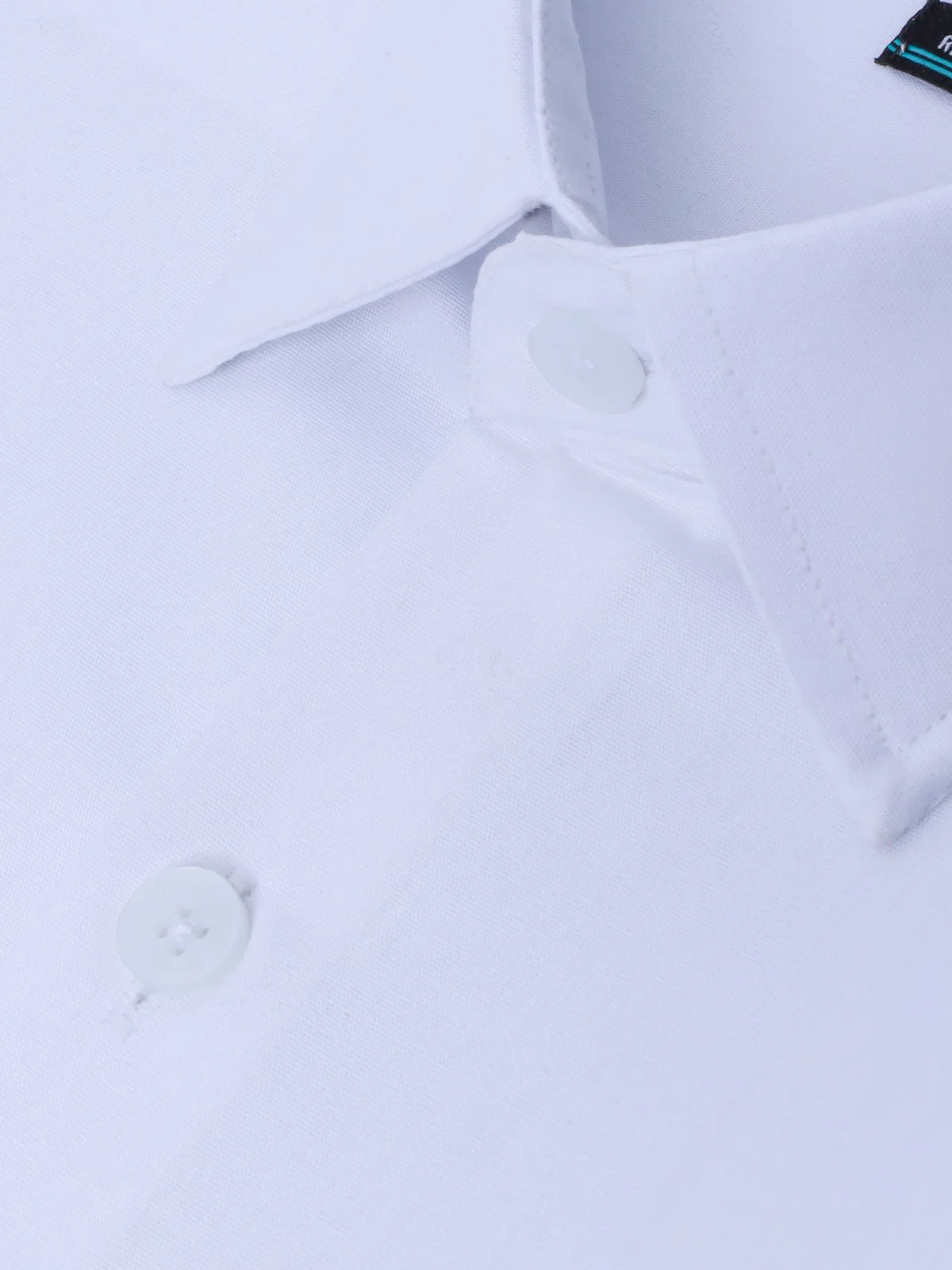 Men's Pearl White Shirt Plain - EMTSB21-045 - Image 3