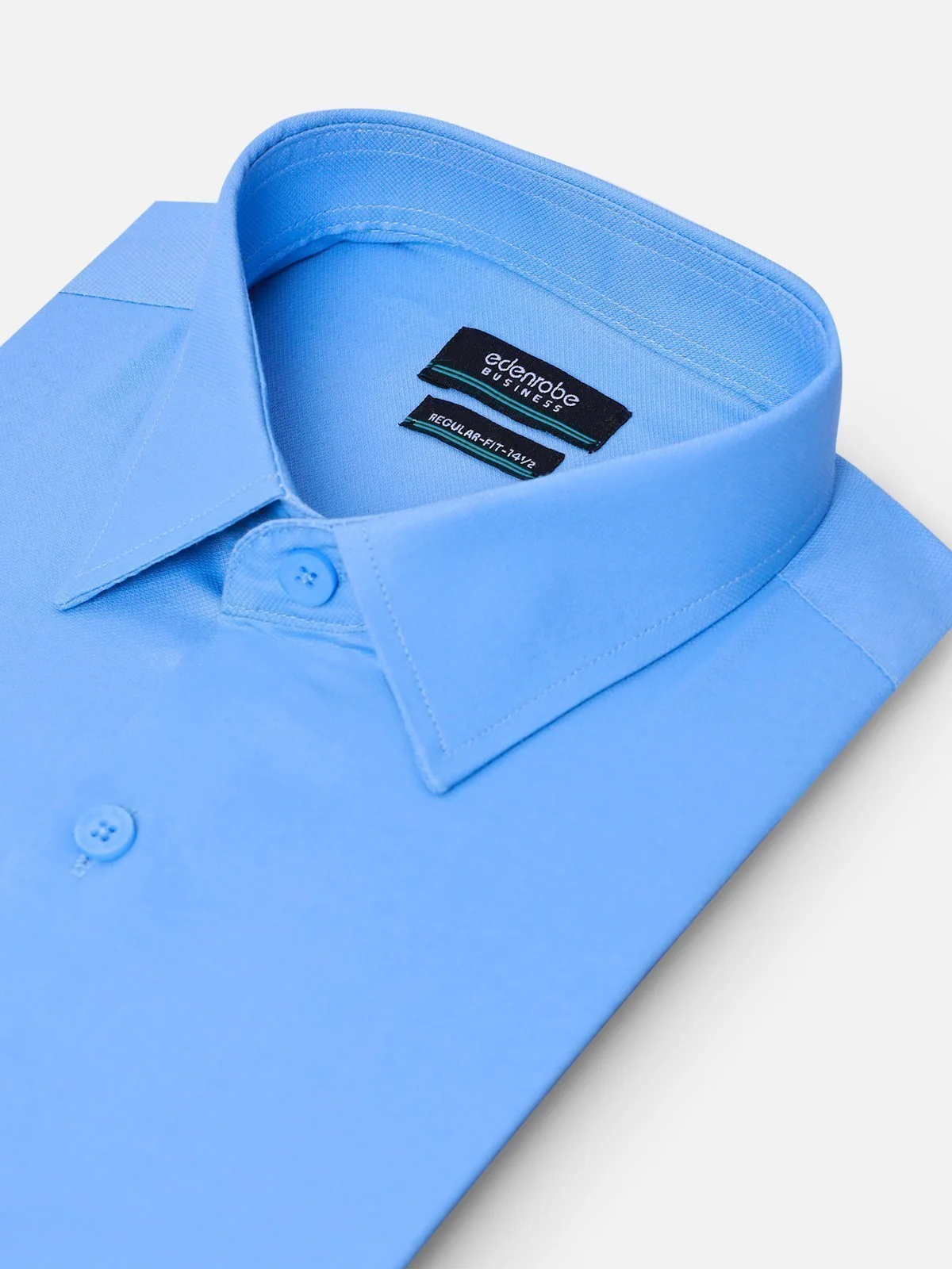 Men's Sky Blue Plain Shirt - EMTSB21-051 - Image 2
