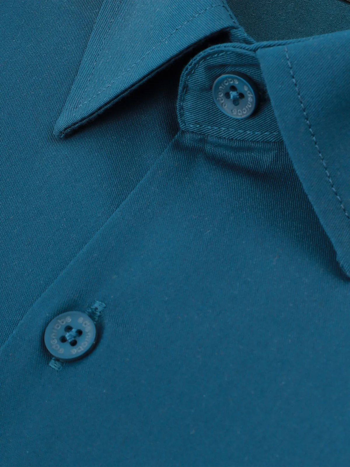 Men's Dark Teal Shirt Plain - EMTSB21-052 - Image 3