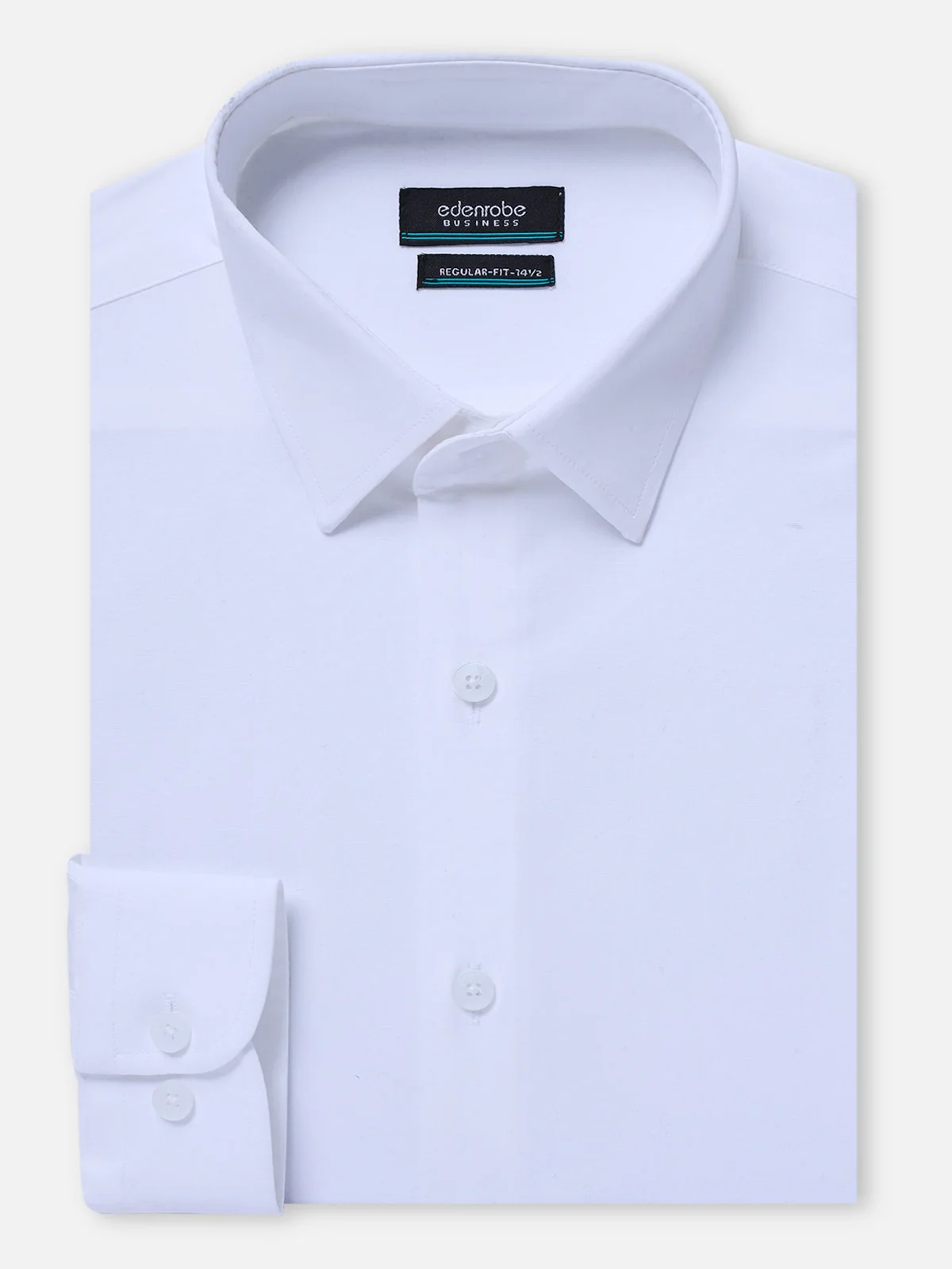 Men's Pearl White Plain Shirt - EMTSB21-054