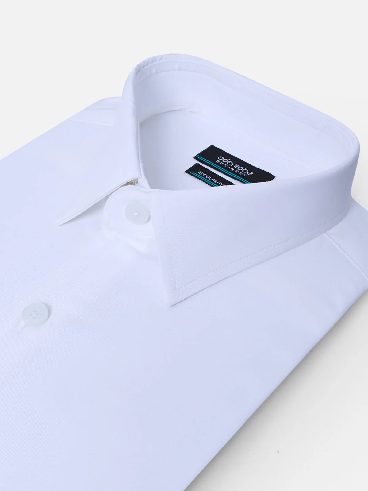Men's Pearl White Plain Shirt - EMTSB21-054 - Image 3