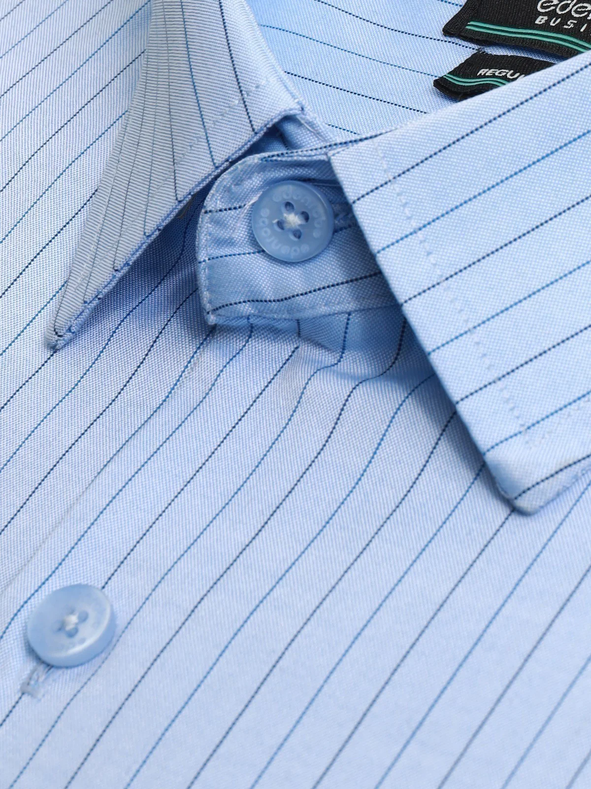 Men's Light Blue Striped Shirt - EMTSB21-067 - Image 3