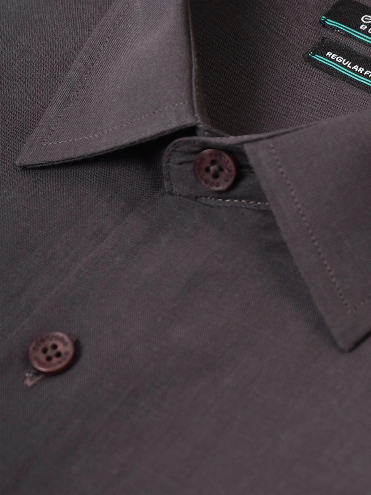 Men's Charcoal Shirt Plain - EMTSB22-072 - Image 3