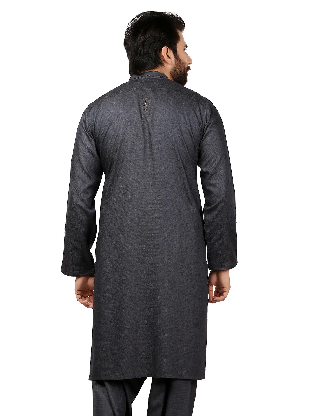 Men's Blue Nights Shalwar Kameez Ceremonial - EMTSC19-034 - Image 4