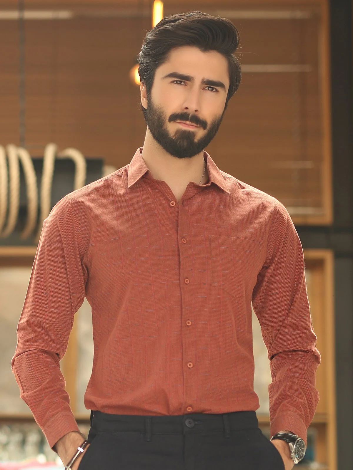 Men's Rust Shirt - EMTSI19-50163