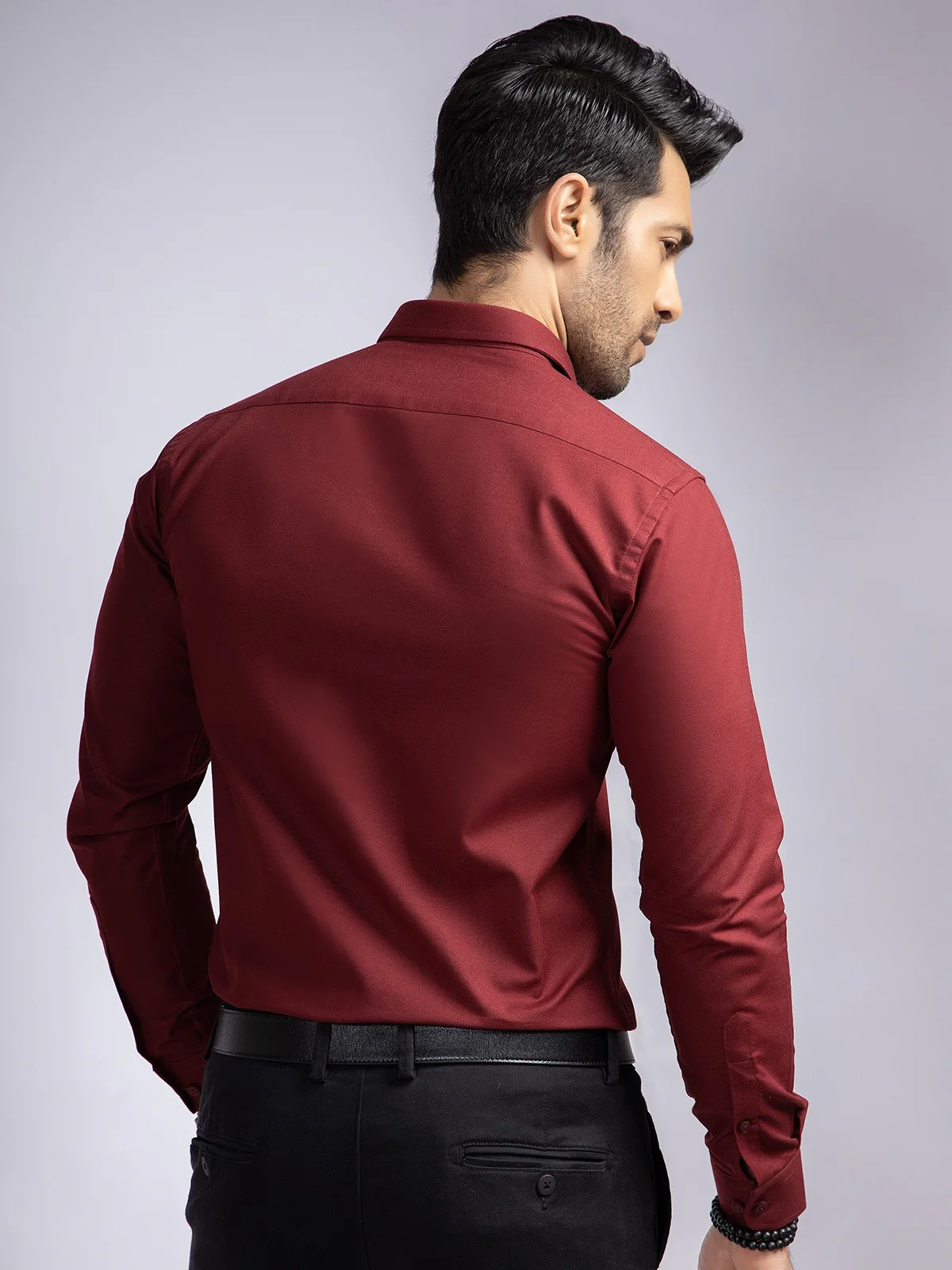 Men's Maroon Shirt - EMTSI20-50169 - Image 4