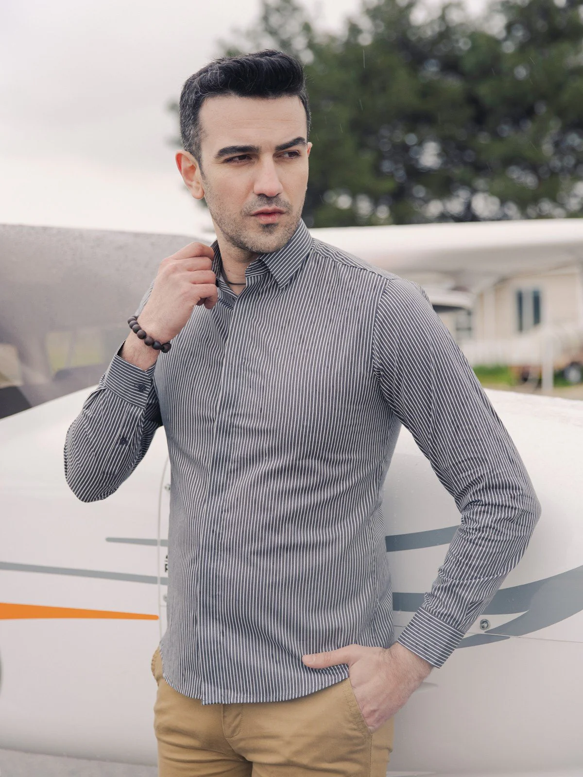 Men's Dark Grey Shirt - EMTSI21-50189 - Image 4